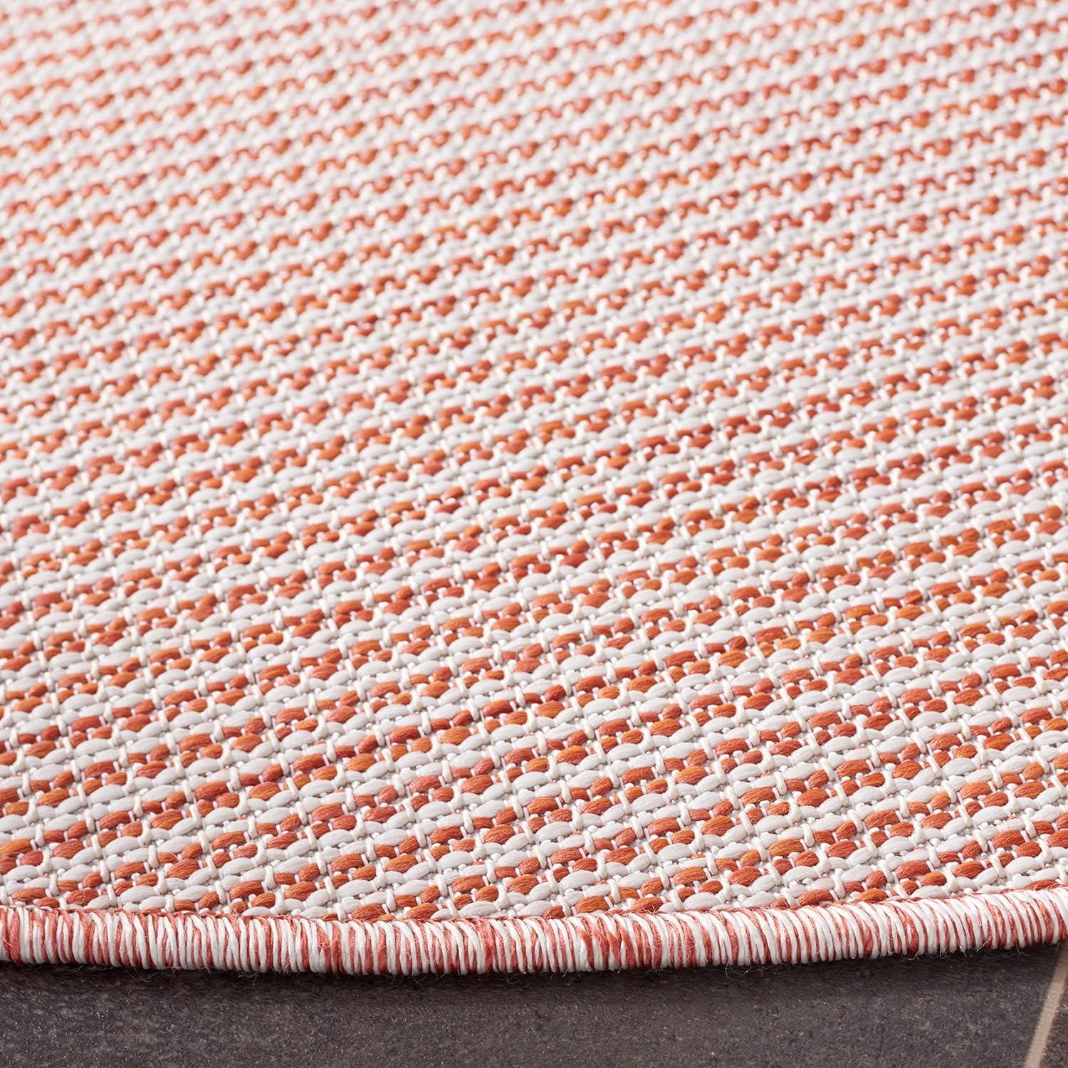 image:imageMartha Stewart x SAFAVIEH Outdoor Area Rug Collection 65 Round Navy Weather Resistant amp Washable Ideal for Patio Backyard Mudroom Deck Dining Space MSR4490NBeigeTerracotta