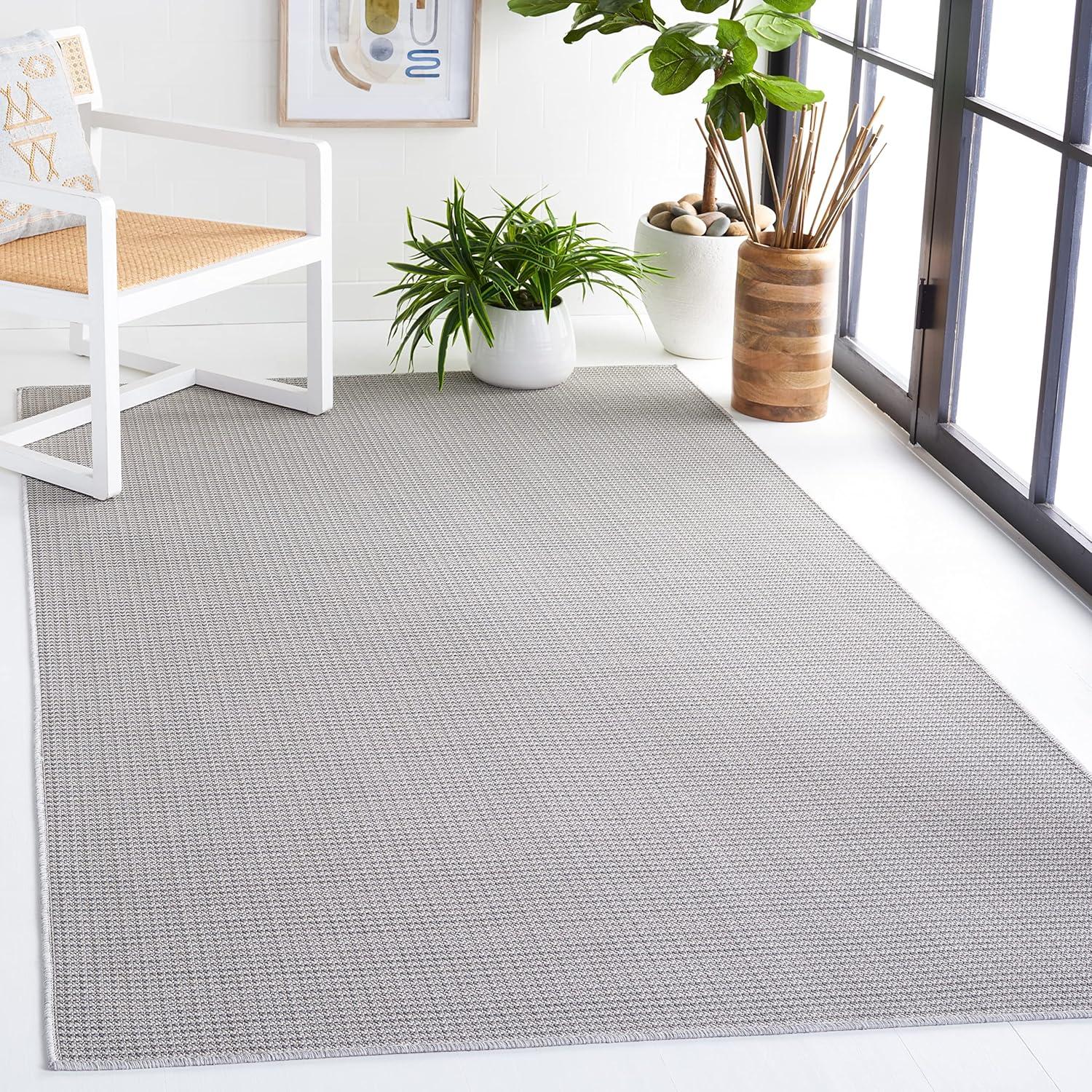 image:imageMartha Stewart x SAFAVIEH Outdoor Area Rug Collection 65 Round Navy Weather Resistant amp Washable Ideal for Patio Backyard Mudroom Deck Dining Space MSR4490NGrey