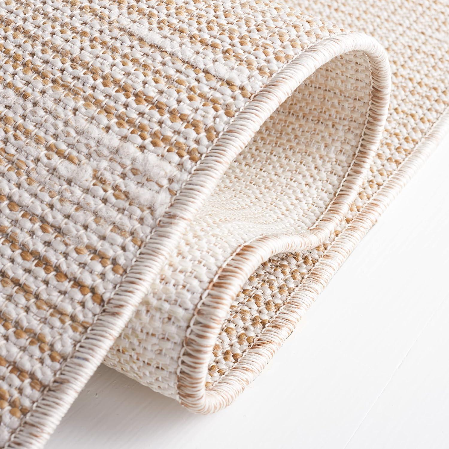 image:imageMartha Stewart x SAFAVIEH Outdoor Area Rug Collection 65 Round Navy Weather Resistant amp Washable Ideal for Patio Backyard Mudroom Deck Dining Space MSR4490NBeige