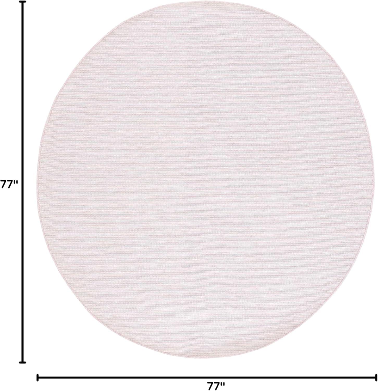 image:imageMartha Stewart x SAFAVIEH Outdoor Area Rug Collection 65 Round Navy Weather Resistant amp Washable Ideal for Patio Backyard Mudroom Deck Dining Space MSR4490NBeigePink