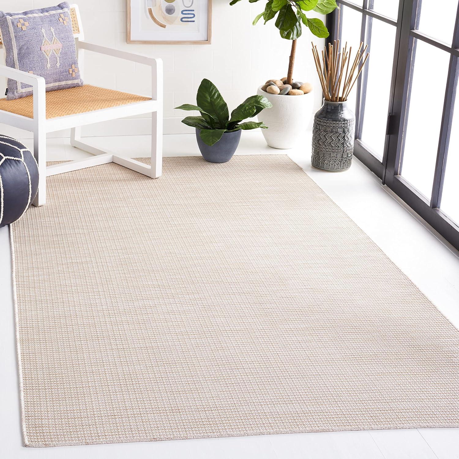 image:imageMartha Stewart x SAFAVIEH Outdoor Area Rug Collection 65 Round Navy Weather Resistant amp Washable Ideal for Patio Backyard Mudroom Deck Dining Space MSR4490NBeige