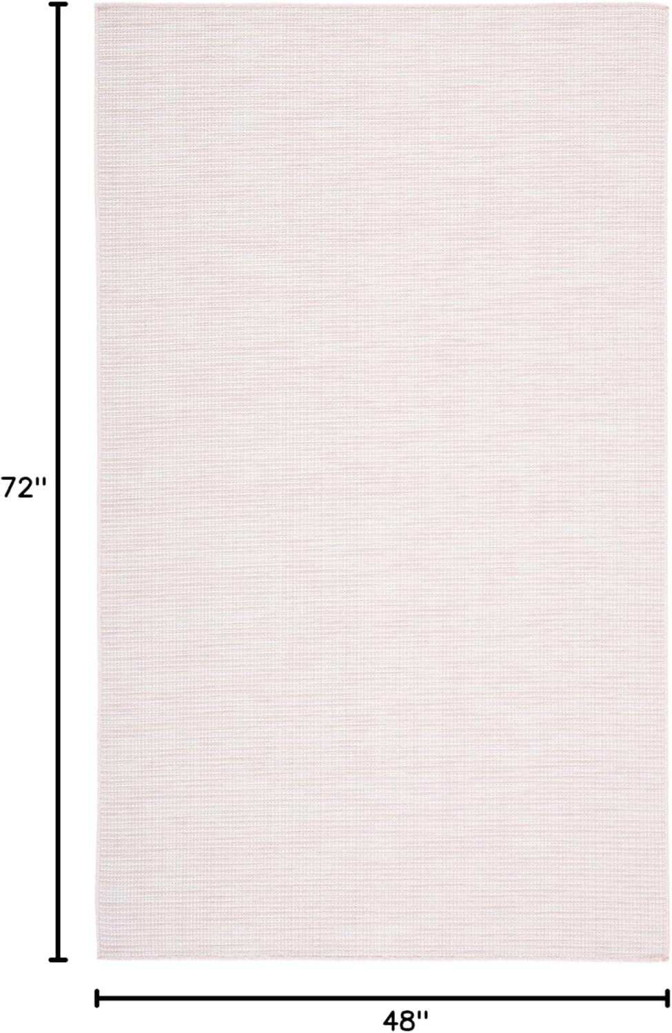 image:imageMartha Stewart x SAFAVIEH Outdoor Area Rug Collection 65 Round Navy Weather Resistant amp Washable Ideal for Patio Backyard Mudroom Deck Dining Space MSR4490NBeigePink