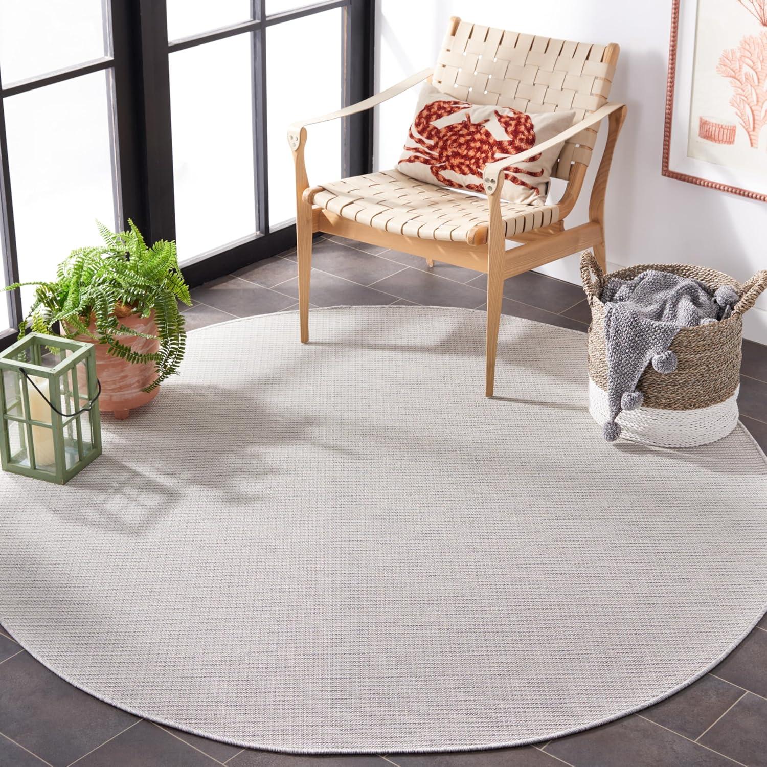 image:imageMartha Stewart x SAFAVIEH Outdoor Area Rug Collection 65 Round Navy Weather Resistant amp Washable Ideal for Patio Backyard Mudroom Deck Dining Space MSR4490NIvory