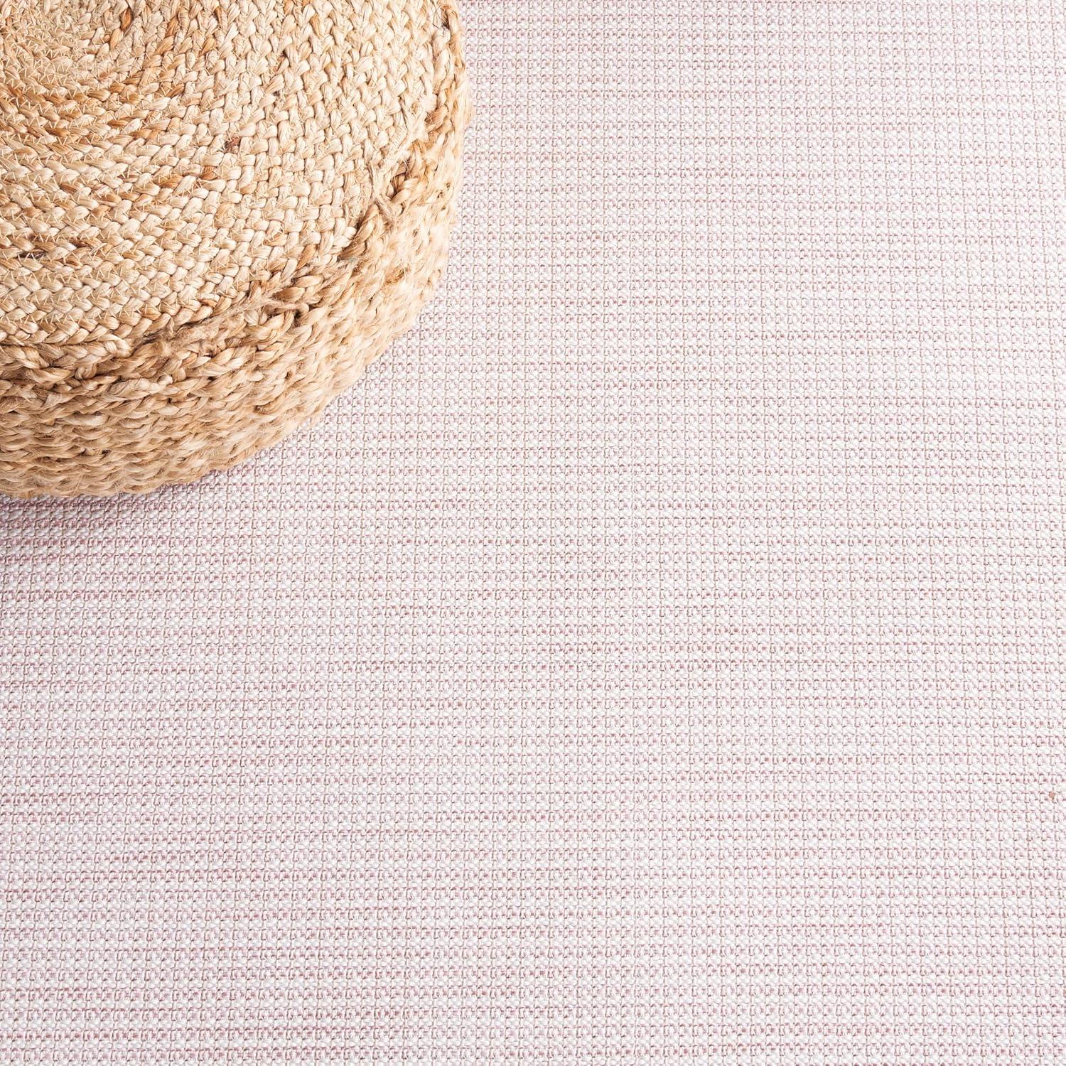 image:imageMartha Stewart x SAFAVIEH Outdoor Area Rug Collection 65 Round Navy Weather Resistant amp Washable Ideal for Patio Backyard Mudroom Deck Dining Space MSR4490NBeigePink
