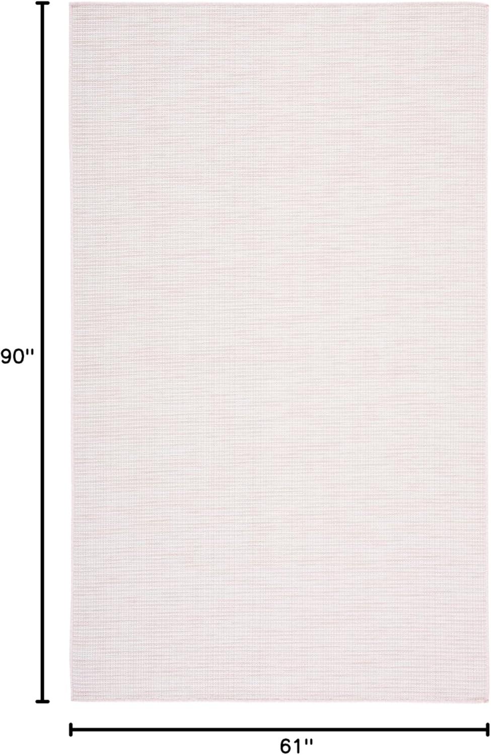 image:imageMartha Stewart x SAFAVIEH Outdoor Area Rug Collection 65 Round Navy Weather Resistant amp Washable Ideal for Patio Backyard Mudroom Deck Dining Space MSR4490NBeigePink