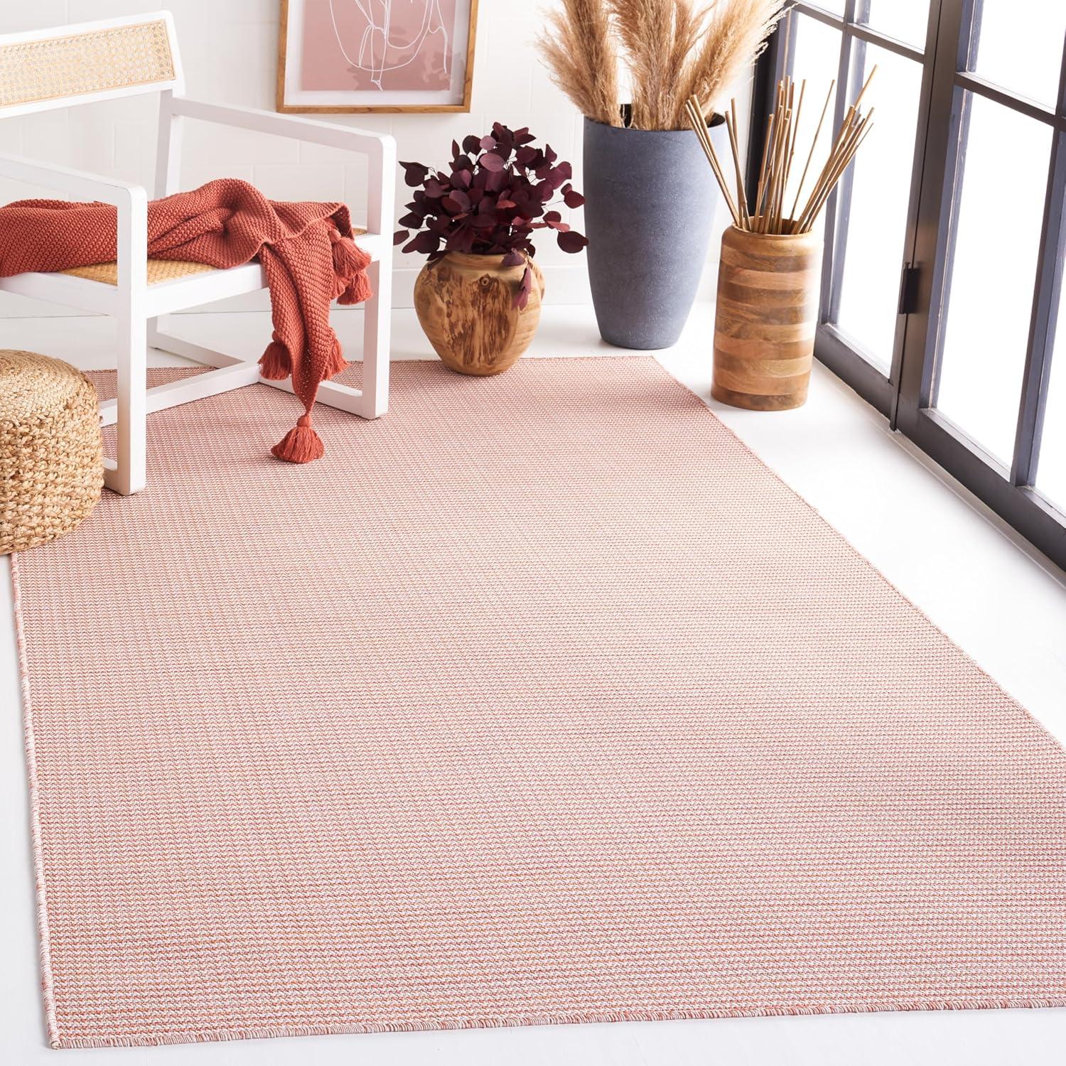 image:imageMartha Stewart x SAFAVIEH Outdoor Area Rug Collection 65 Round Navy Weather Resistant amp Washable Ideal for Patio Backyard Mudroom Deck Dining Space MSR4490NBeigeTerracotta