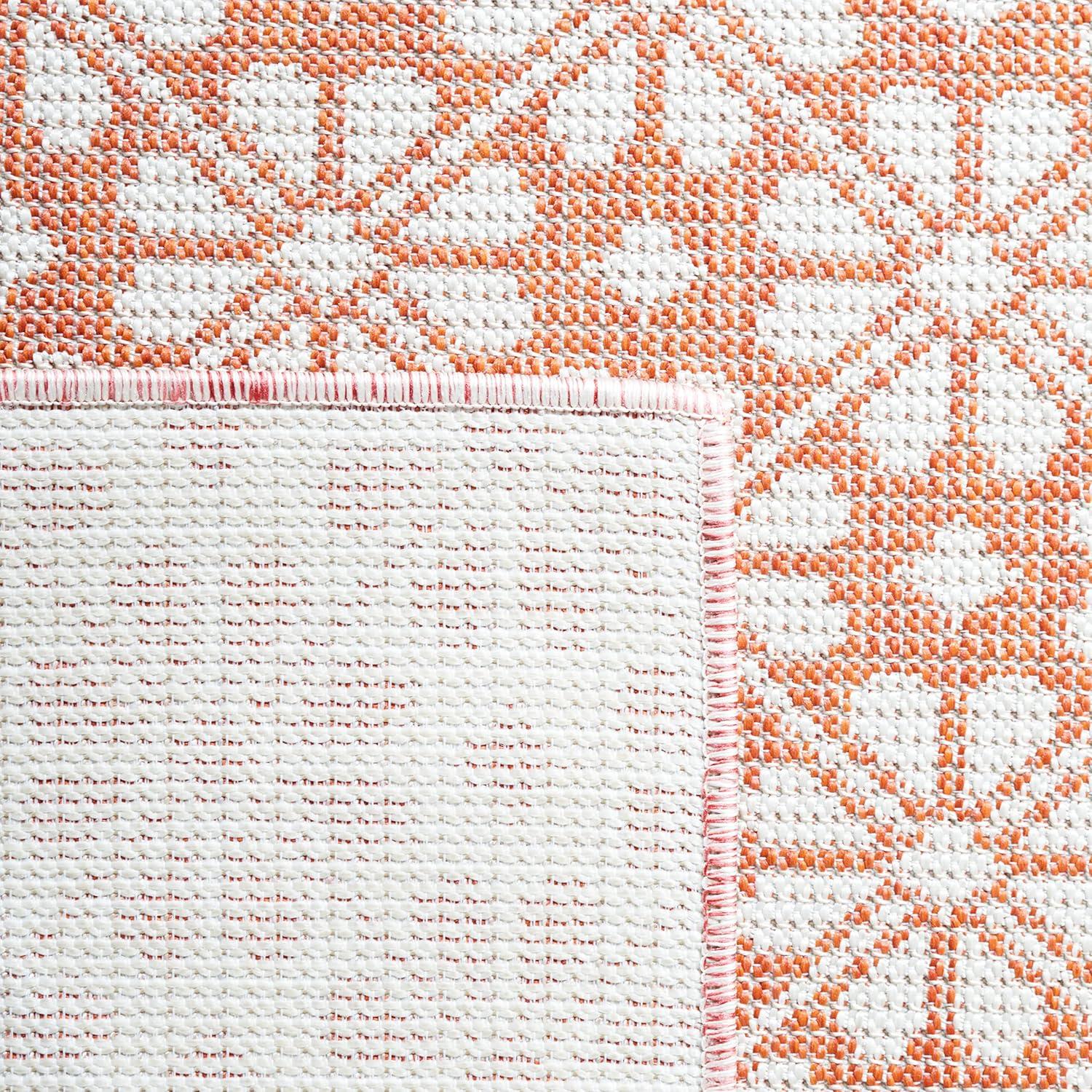 image:imageMartha Stewart x SAFAVIEH Outdoor Area Rug Collection 8 x 10 Blue amp Beige Weather Resistant amp Washable Ideal for Patio Backyard Mudroom Deck Dining Space MSR4491MTerracotta