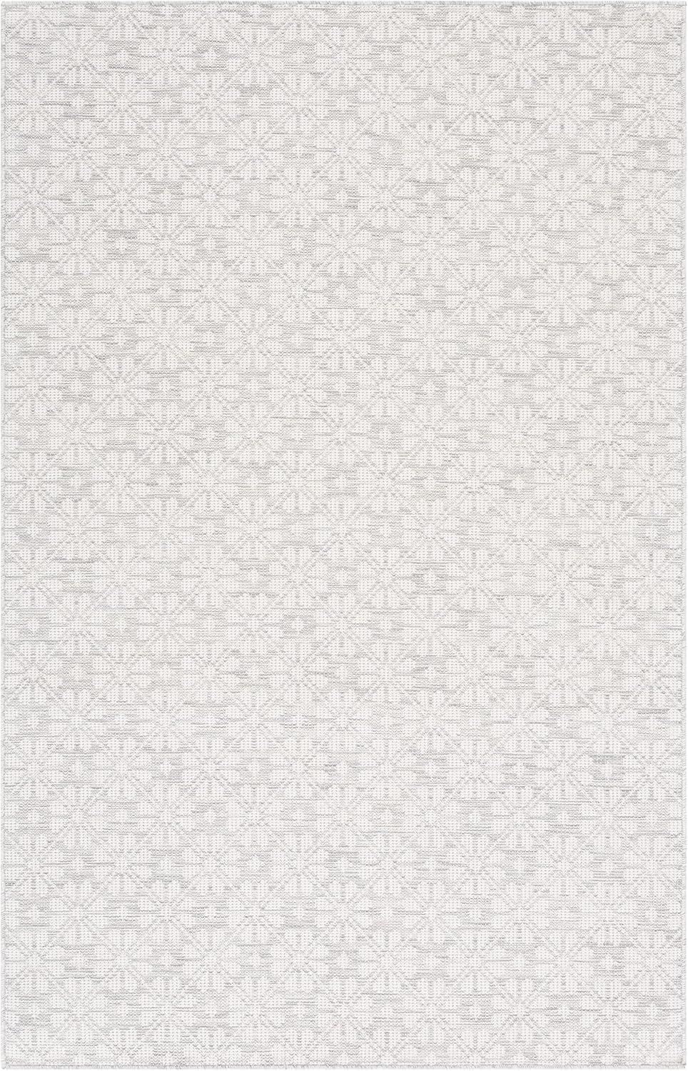 image:imageMartha Stewart x SAFAVIEH Outdoor Area Rug Collection 8 x 10 Blue amp Beige Weather Resistant amp Washable Ideal for Patio Backyard Mudroom Deck Dining Space MSR4491MGreyIvory