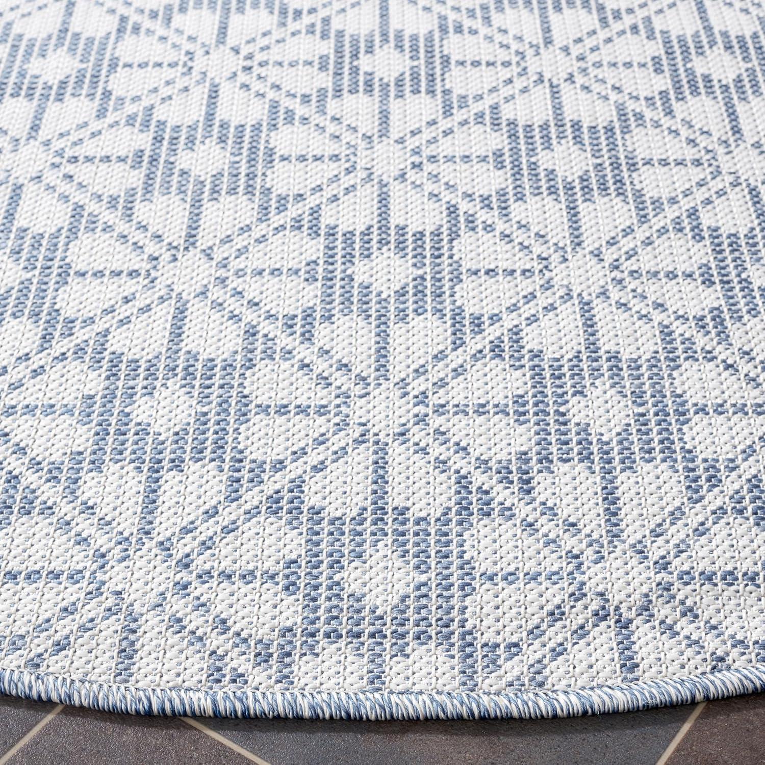 image:imageMartha Stewart x SAFAVIEH Outdoor Area Rug Collection 8 x 10 Blue amp Beige Weather Resistant amp Washable Ideal for Patio Backyard Mudroom Deck Dining Space MSR4491MNavyIvory