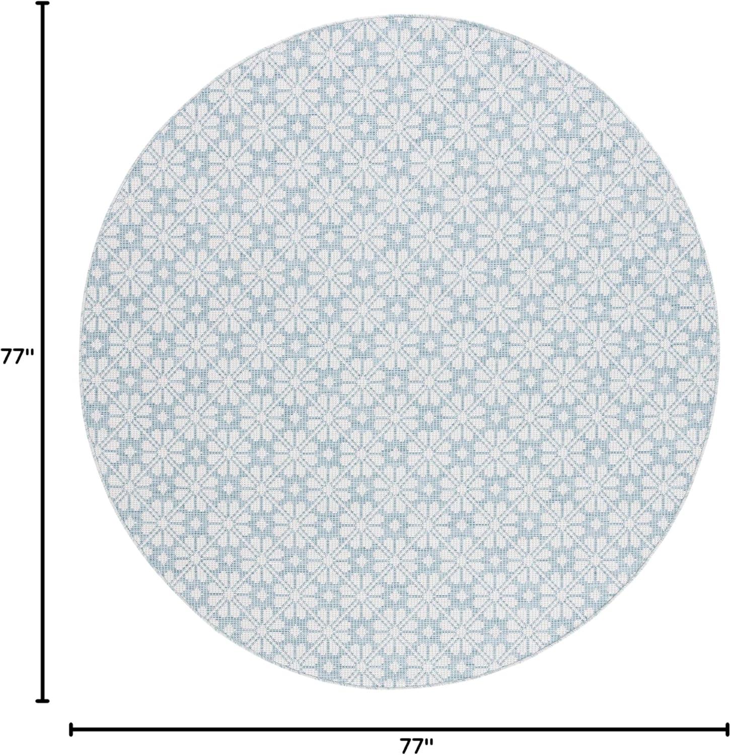 image:imageMartha Stewart x SAFAVIEH Outdoor Area Rug Collection 8 x 10 Blue amp Beige Weather Resistant amp Washable Ideal for Patio Backyard Mudroom Deck Dining Space MSR4491MAqua