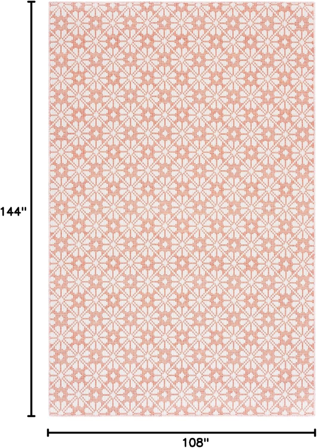 image:imageMartha Stewart x SAFAVIEH Outdoor Area Rug Collection 8 x 10 Blue amp Beige Weather Resistant amp Washable Ideal for Patio Backyard Mudroom Deck Dining Space MSR4491MTerracotta
