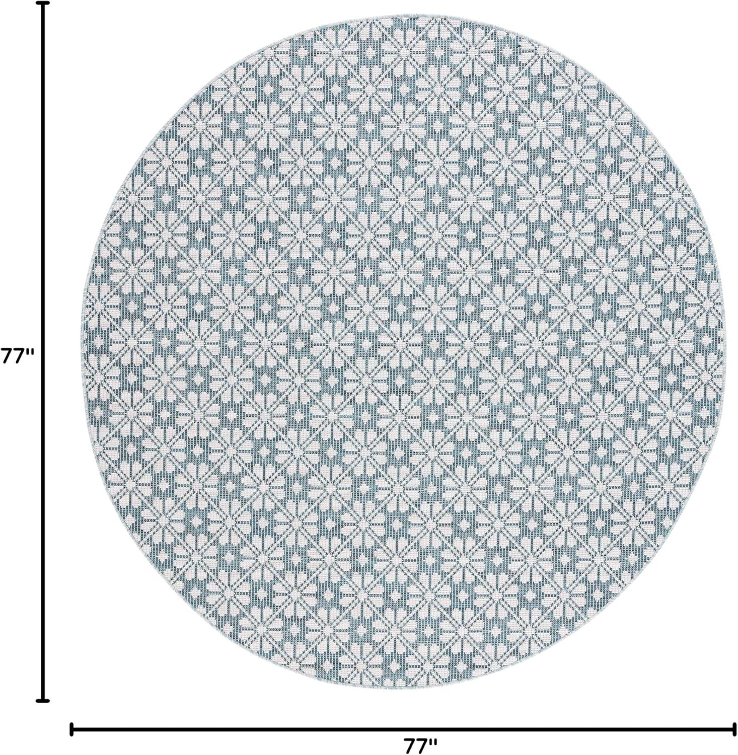 image:imageMartha Stewart x SAFAVIEH Outdoor Area Rug Collection 8 x 10 Blue amp Beige Weather Resistant amp Washable Ideal for Patio Backyard Mudroom Deck Dining Space MSR4491MBlueBeige