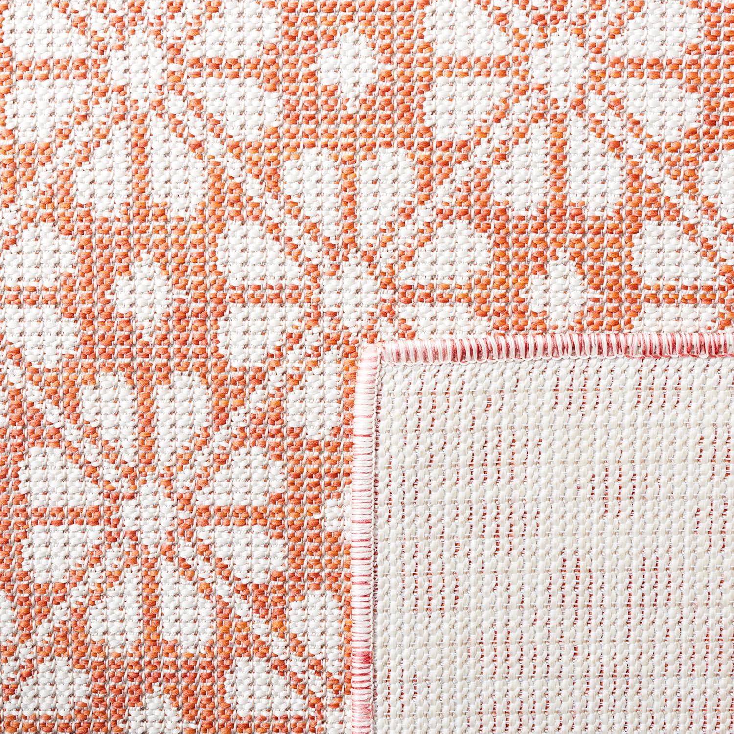 image:imageMartha Stewart x SAFAVIEH Outdoor Area Rug Collection 8 x 10 Blue amp Beige Weather Resistant amp Washable Ideal for Patio Backyard Mudroom Deck Dining Space MSR4491MTerracotta