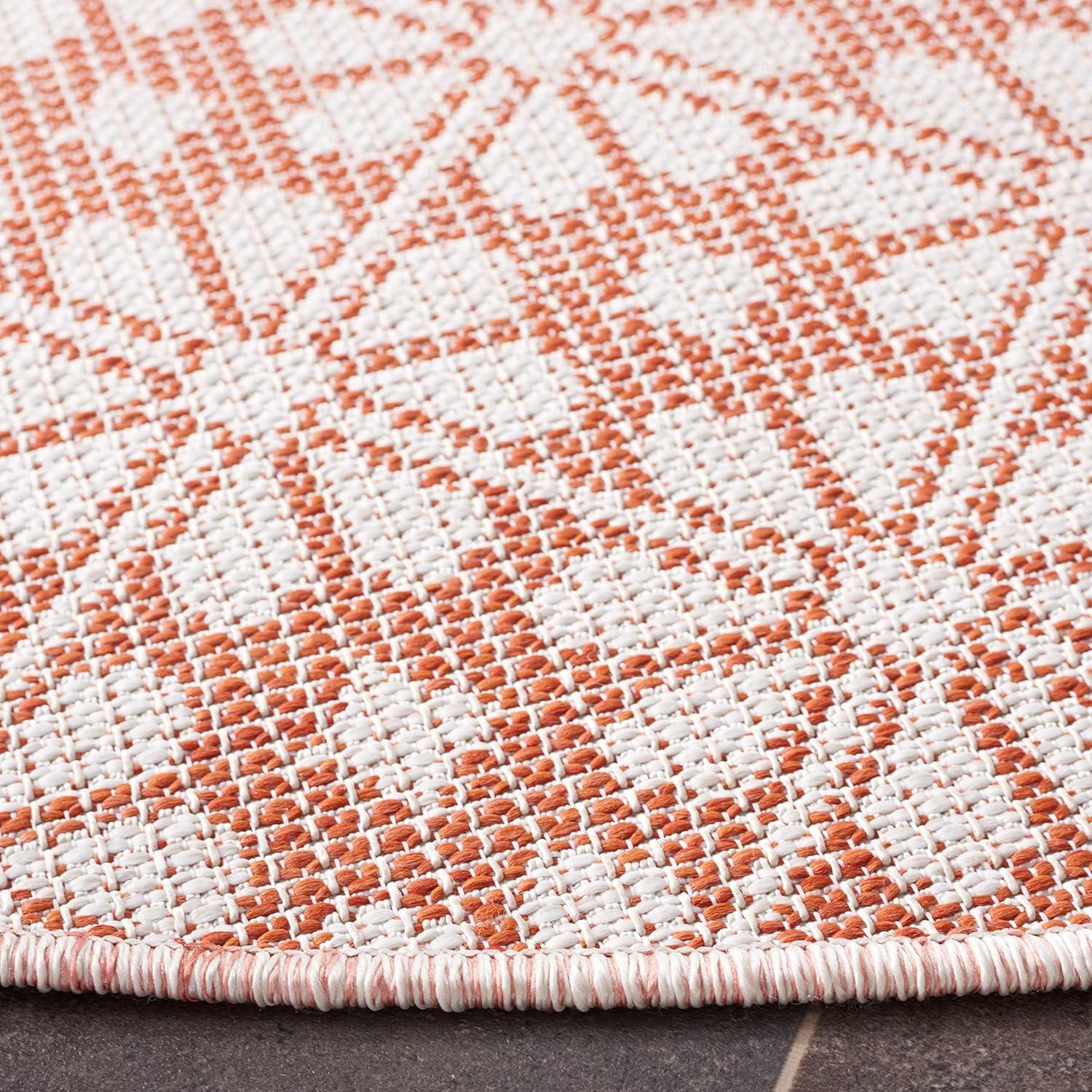 image:imageMartha Stewart x SAFAVIEH Outdoor Area Rug Collection 8 x 10 Blue amp Beige Weather Resistant amp Washable Ideal for Patio Backyard Mudroom Deck Dining Space MSR4491MTerracotta