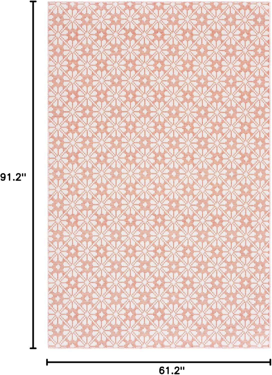 image:imageMartha Stewart x SAFAVIEH Outdoor Area Rug Collection 8 x 10 Blue amp Beige Weather Resistant amp Washable Ideal for Patio Backyard Mudroom Deck Dining Space MSR4491MTerracotta