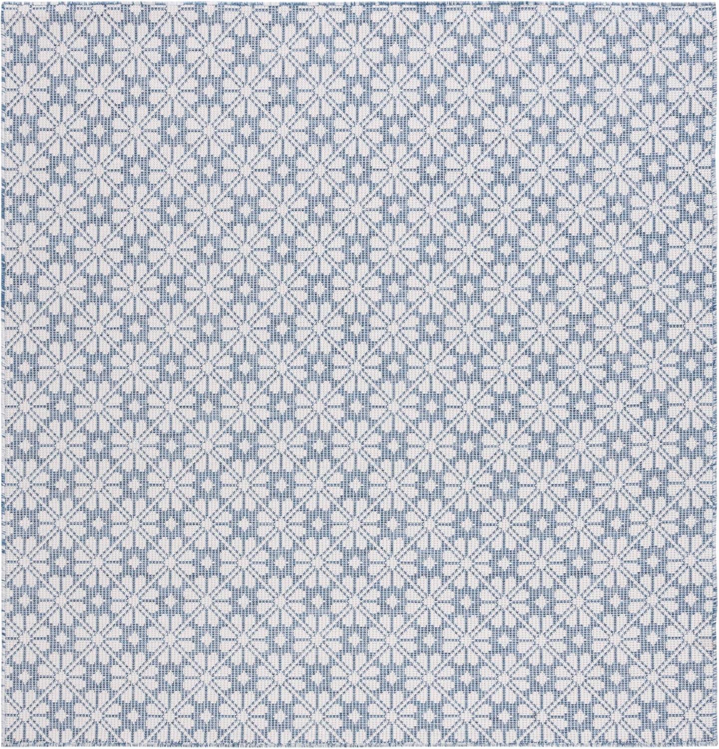 image:imageMartha Stewart x SAFAVIEH Outdoor Area Rug Collection 8 x 10 Blue amp Beige Weather Resistant amp Washable Ideal for Patio Backyard Mudroom Deck Dining Space MSR4491MNavyIvory