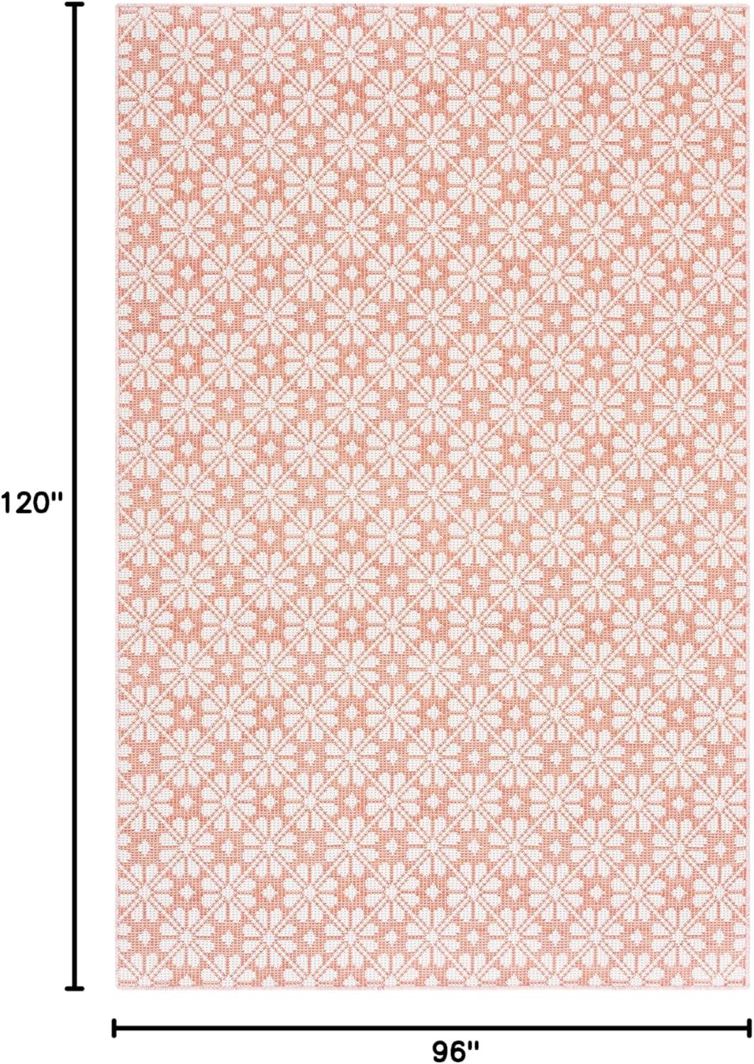 image:imageMartha Stewart x SAFAVIEH Outdoor Area Rug Collection 8 x 10 Blue amp Beige Weather Resistant amp Washable Ideal for Patio Backyard Mudroom Deck Dining Space MSR4491MTerracotta