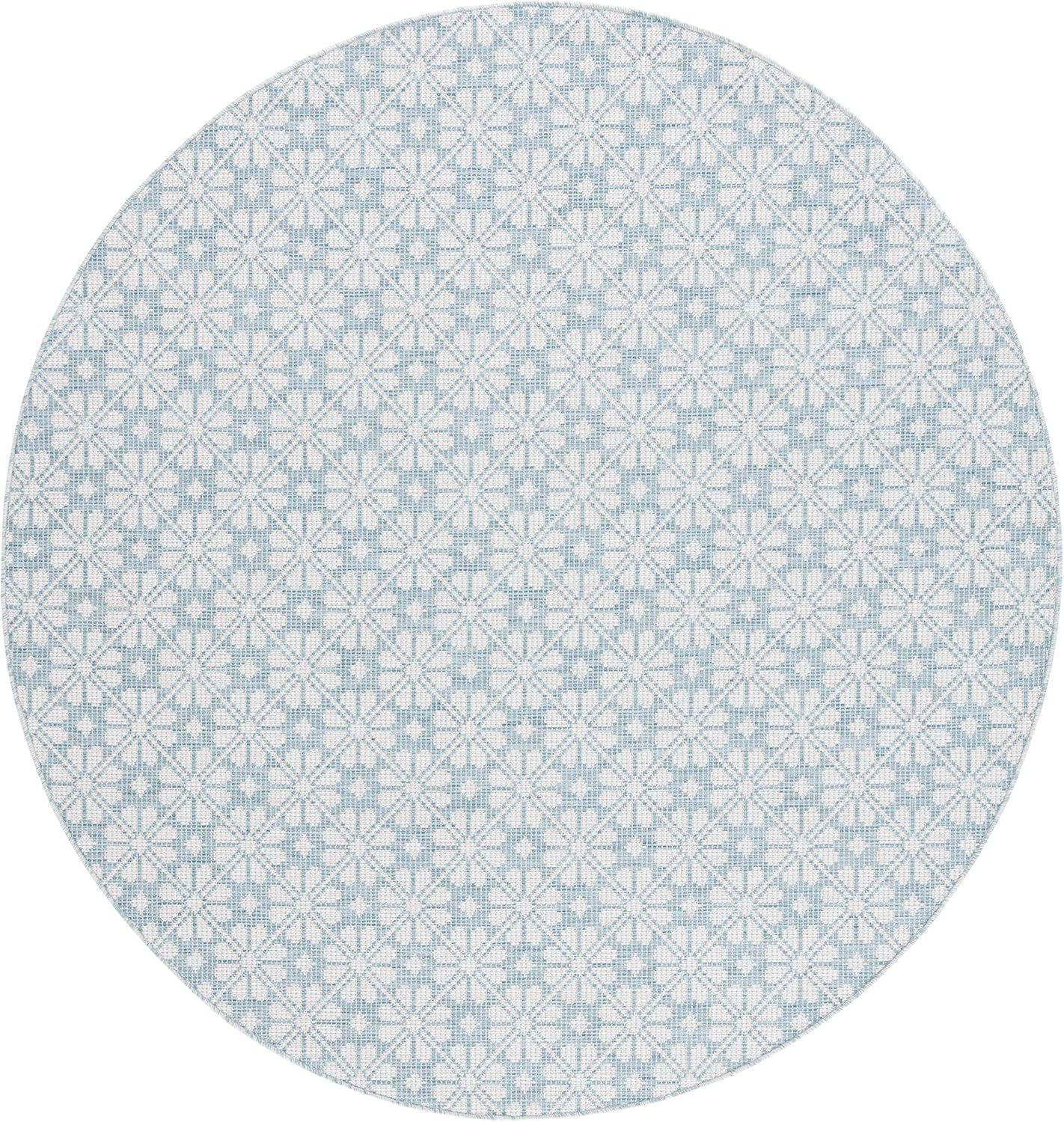image:imageMartha Stewart x SAFAVIEH Outdoor Area Rug Collection 8 x 10 Blue amp Beige Weather Resistant amp Washable Ideal for Patio Backyard Mudroom Deck Dining Space MSR4491MAqua
