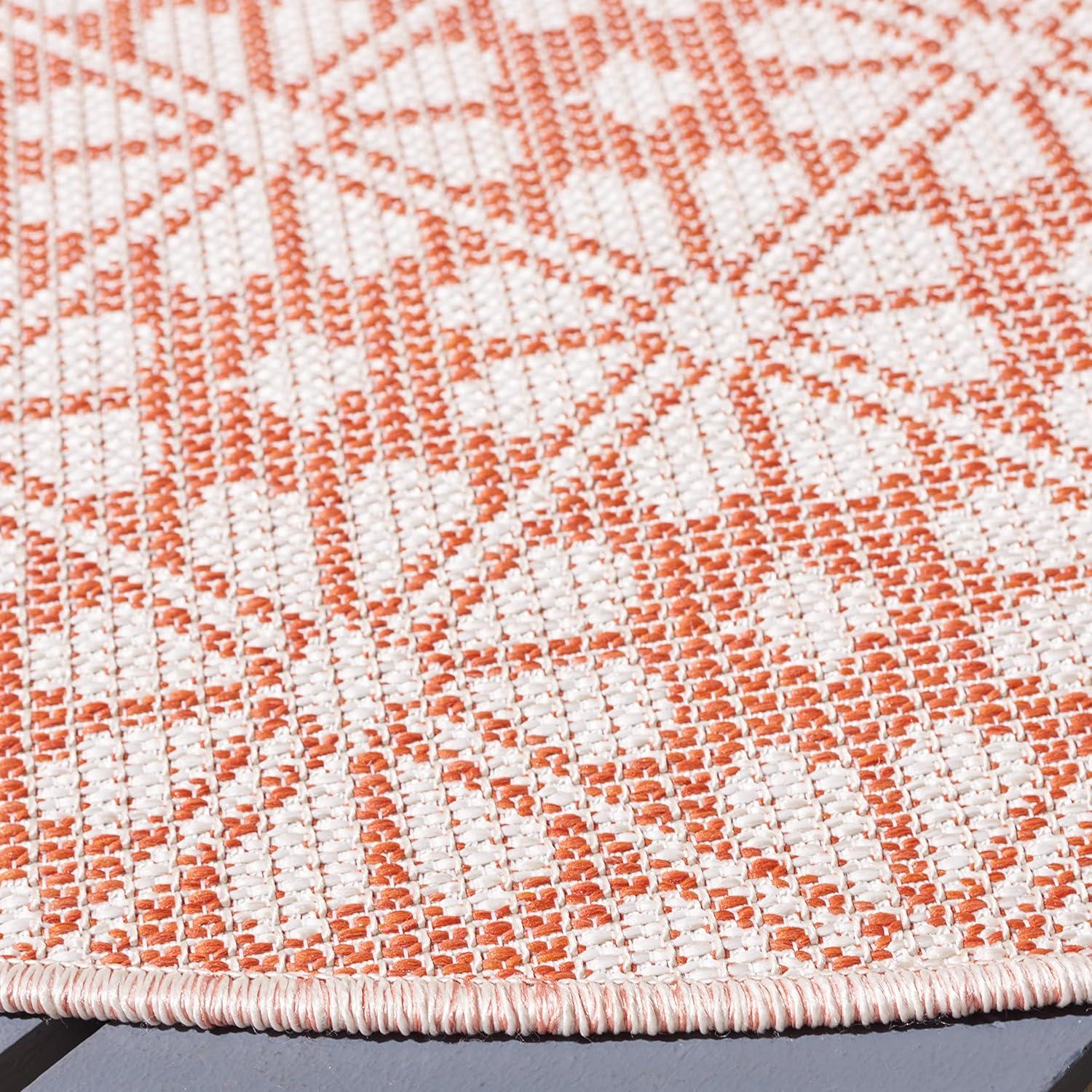 image:imageMartha Stewart x SAFAVIEH Outdoor Area Rug Collection 8 x 10 Blue amp Beige Weather Resistant amp Washable Ideal for Patio Backyard Mudroom Deck Dining Space MSR4491MTerracotta