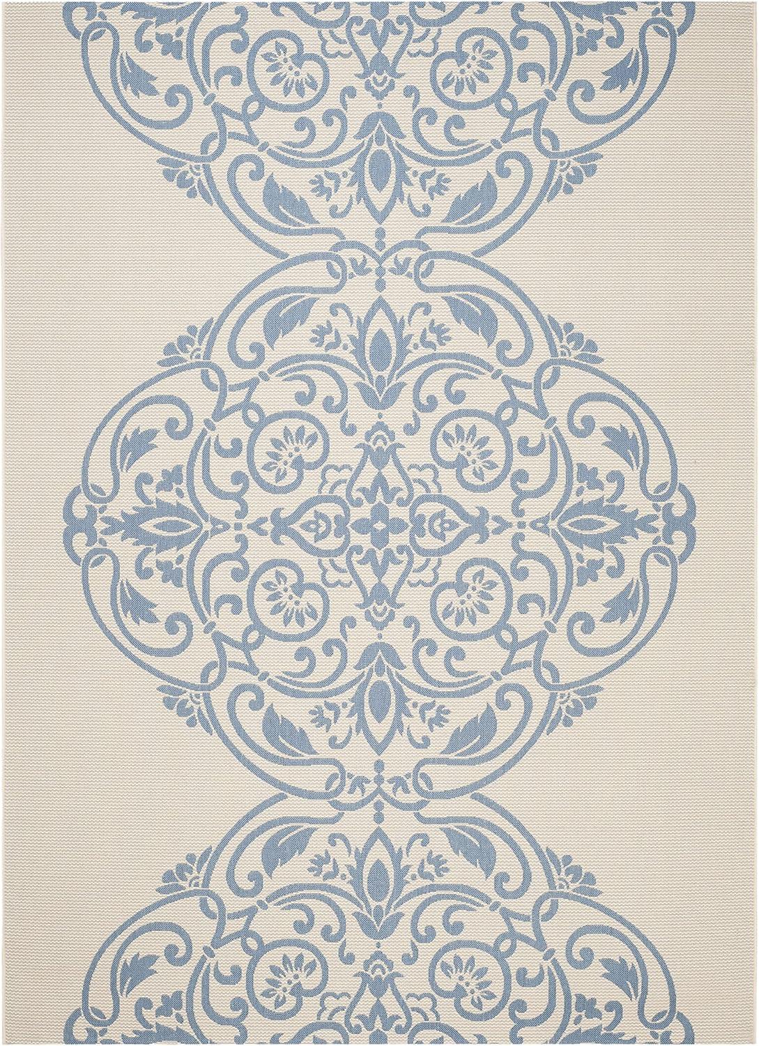 image:imageMartha Stewart x SAFAVIEH Outdoor Area Rug Collection 8 x 112 Azurite Weather Resistant amp Washable Ideal for Patio Backyard Mudroom Deck Dining Space MSR4230233Azurite