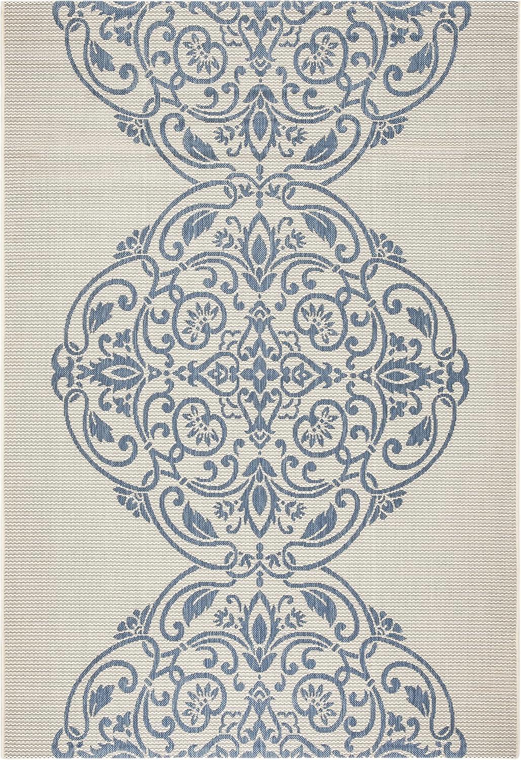 image:imageMartha Stewart x SAFAVIEH Outdoor Area Rug Collection 8 x 112 Azurite Weather Resistant amp Washable Ideal for Patio Backyard Mudroom Deck Dining Space MSR4230233Azurite