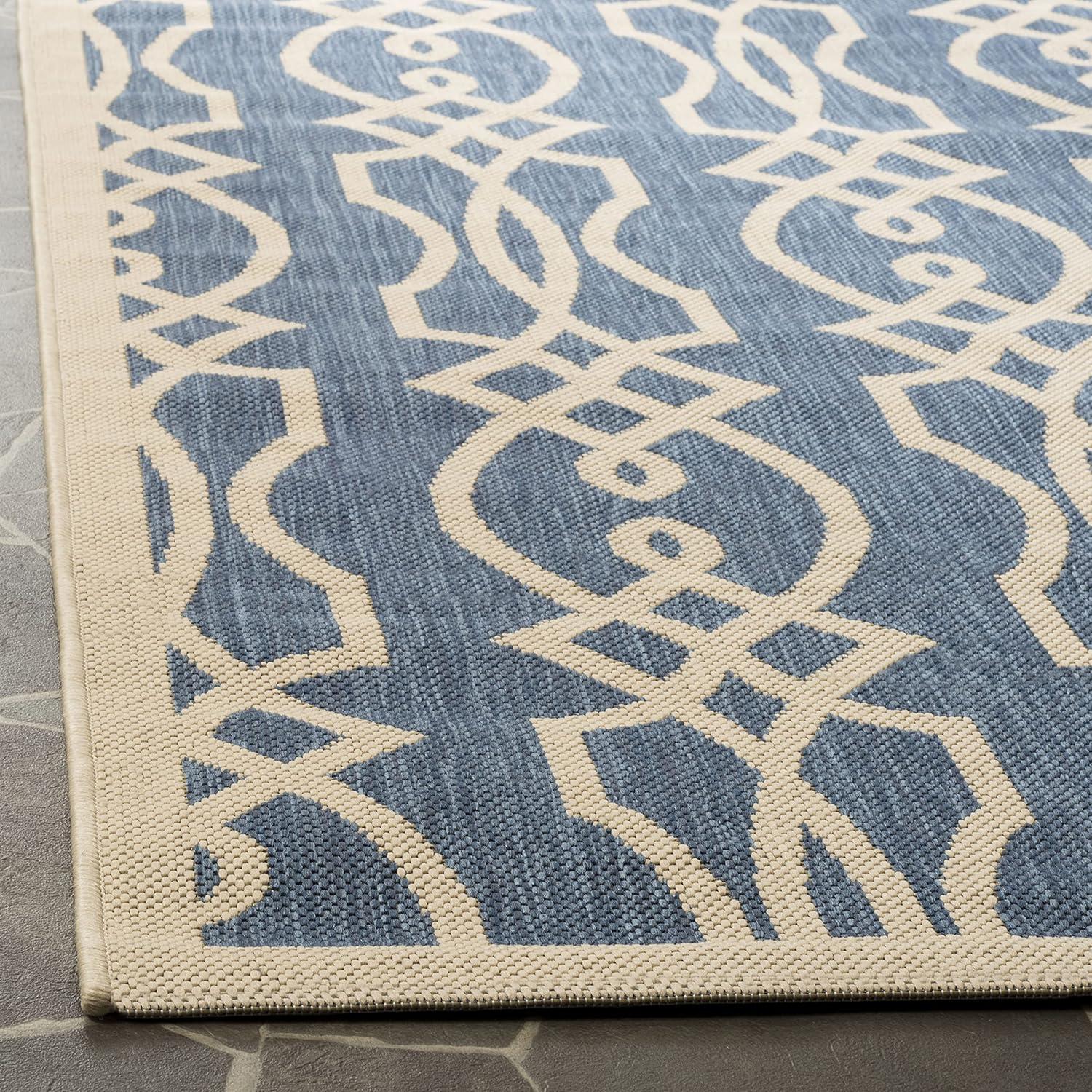 image:imageMartha Stewart x SAFAVIEH Outdoor Area Rug Collection 8 x 112 Azurite Weather Resistant amp Washable Ideal for Patio Backyard Mudroom Deck Dining Space MSR4220233Azurite
