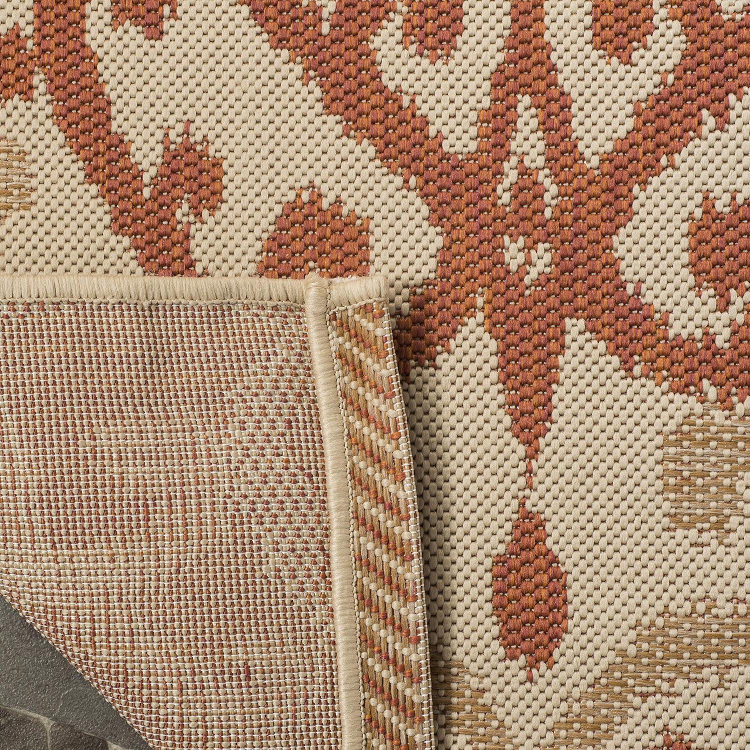 image:imageMartha Stewart x SAFAVIEH Outdoor Area Rug Collection 8 x 112 Beige amp Anthracite Weather Resistant amp Washable Ideal for Patio Backyard Mudroom Deck Dining Space MSR411423612BeigeTerracotta