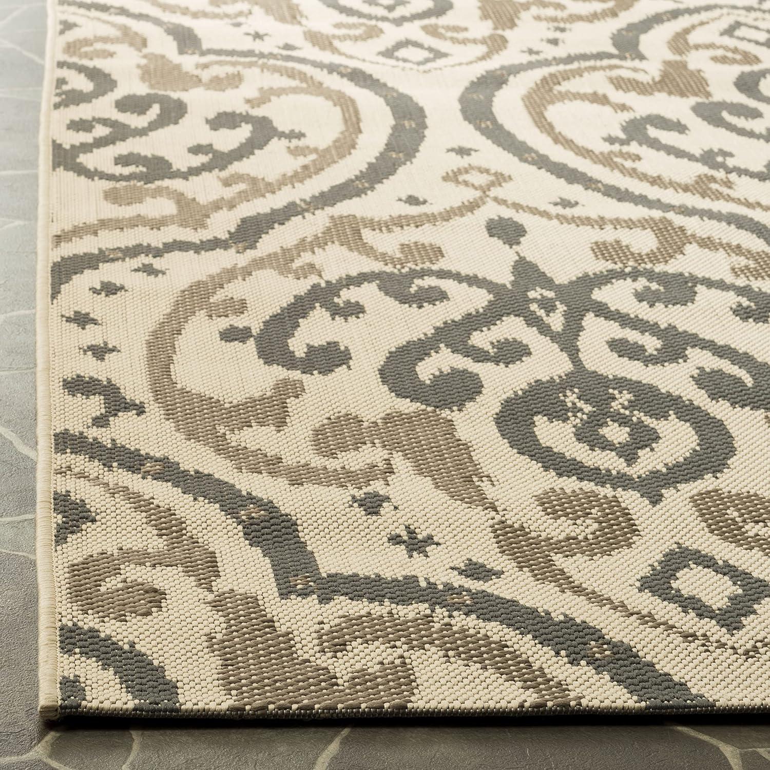 image:imageMartha Stewart x SAFAVIEH Outdoor Area Rug Collection 8 x 112 Beige amp Anthracite Weather Resistant amp Washable Ideal for Patio Backyard Mudroom Deck Dining Space MSR411423612BeigeAnthracite