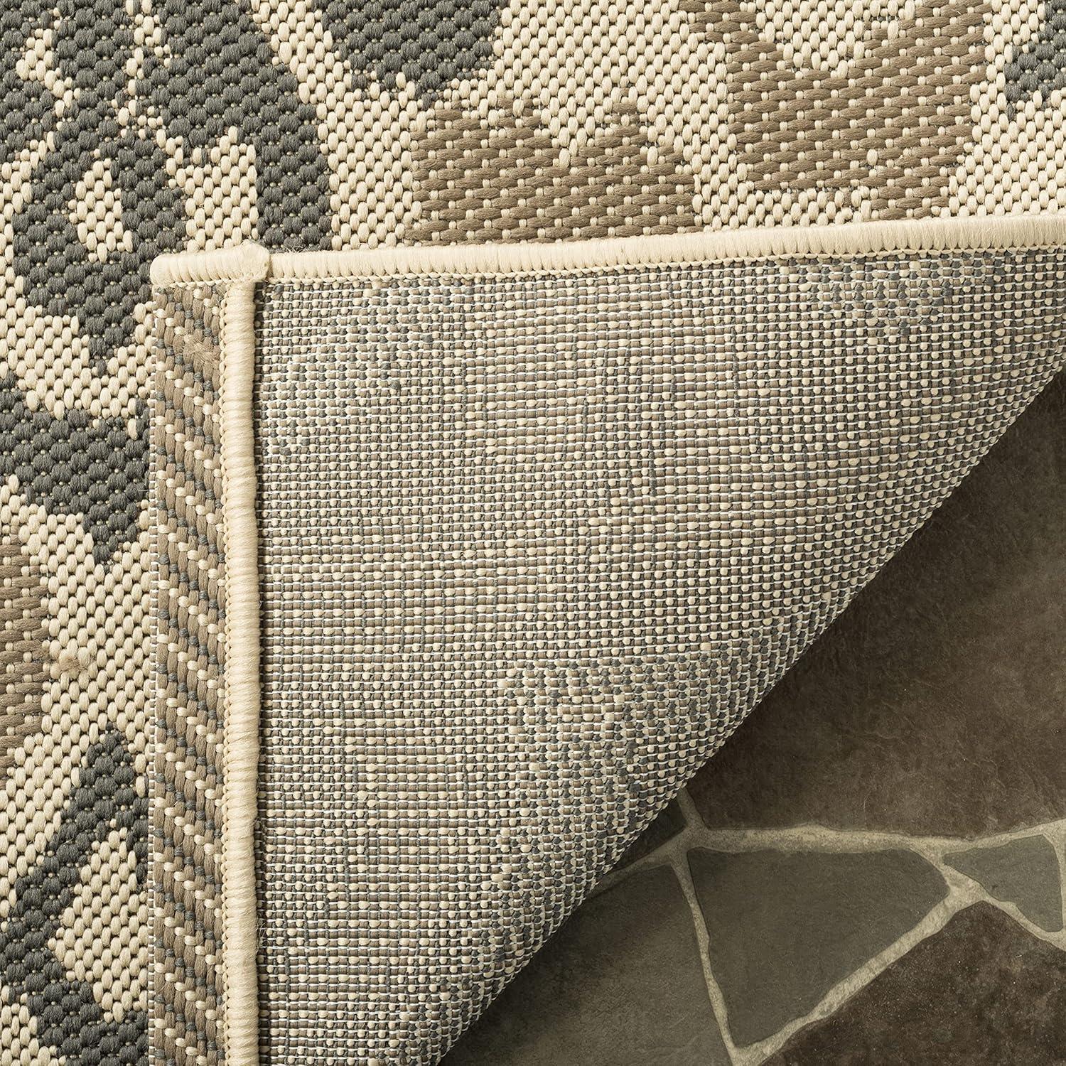 image:imageMartha Stewart x SAFAVIEH Outdoor Area Rug Collection 8 x 112 Beige amp Anthracite Weather Resistant amp Washable Ideal for Patio Backyard Mudroom Deck Dining Space MSR411423612BeigeAnthracite