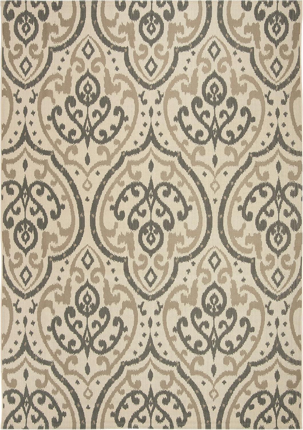 image:imageMartha Stewart x SAFAVIEH Outdoor Area Rug Collection 8 x 112 Beige amp Anthracite Weather Resistant amp Washable Ideal for Patio Backyard Mudroom Deck Dining Space MSR411423612BeigeAnthracite