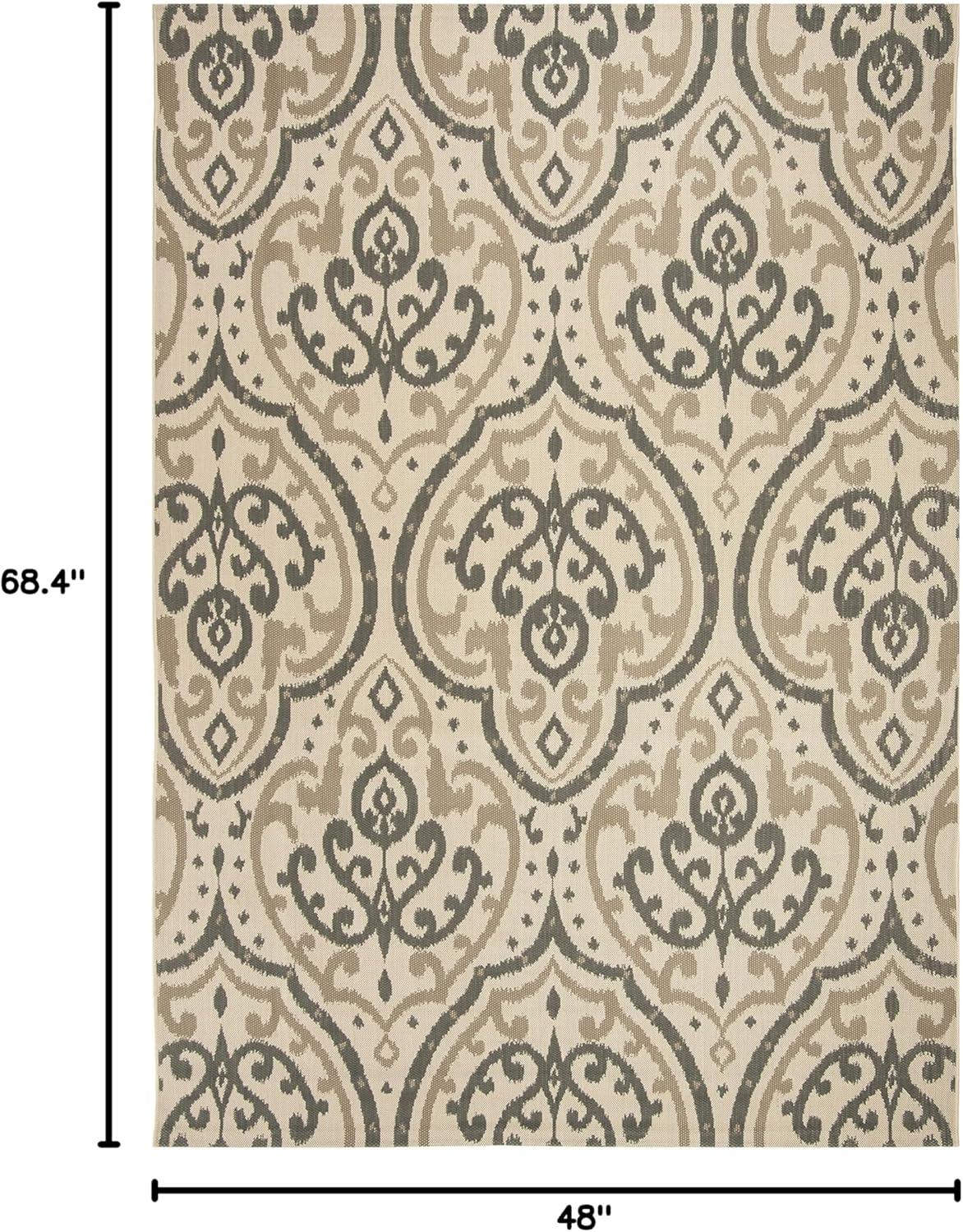 image:imageMartha Stewart x SAFAVIEH Outdoor Area Rug Collection 8 x 112 Beige amp Anthracite Weather Resistant amp Washable Ideal for Patio Backyard Mudroom Deck Dining Space MSR411423612BeigeAnthracite
