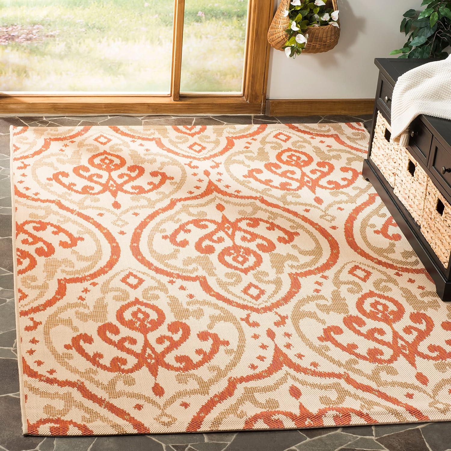 image:imageMartha Stewart x SAFAVIEH Outdoor Area Rug Collection 8 x 112 Beige amp Anthracite Weather Resistant amp Washable Ideal for Patio Backyard Mudroom Deck Dining Space MSR411423612BeigeAnthracite