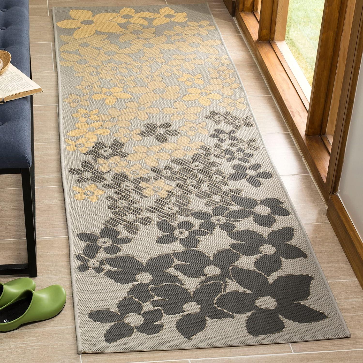 image:imageMartha Stewart x SAFAVIEH Outdoor Area Rug Collection 8 x 112 Beige amp Brown Weather Resistant amp Washable Ideal for Patio Backyard Mudroom Deck Dining Space MSR4246232BeigeBrown