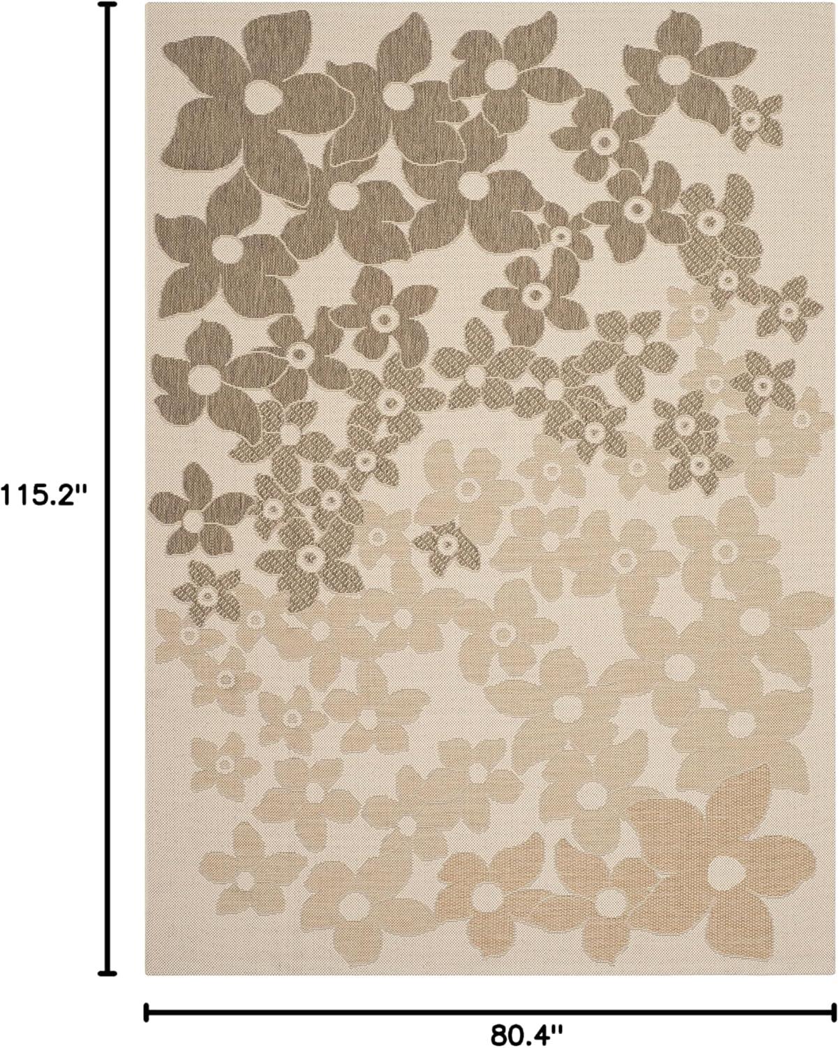 image:imageMartha Stewart x SAFAVIEH Outdoor Area Rug Collection 8 x 112 Beige amp Brown Weather Resistant amp Washable Ideal for Patio Backyard Mudroom Deck Dining Space MSR4246232BeigeBrown