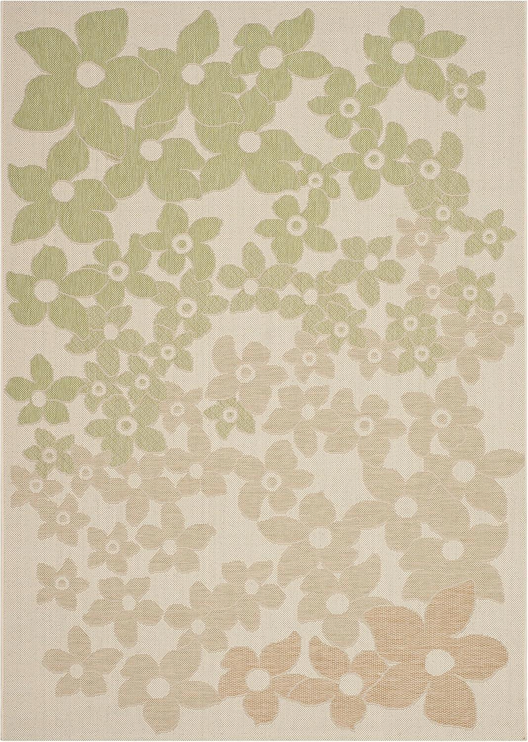image:imageMartha Stewart x SAFAVIEH Outdoor Area Rug Collection 8 x 112 Beige amp Brown Weather Resistant amp Washable Ideal for Patio Backyard Mudroom Deck Dining Space MSR4246232BeigeSweet Pea