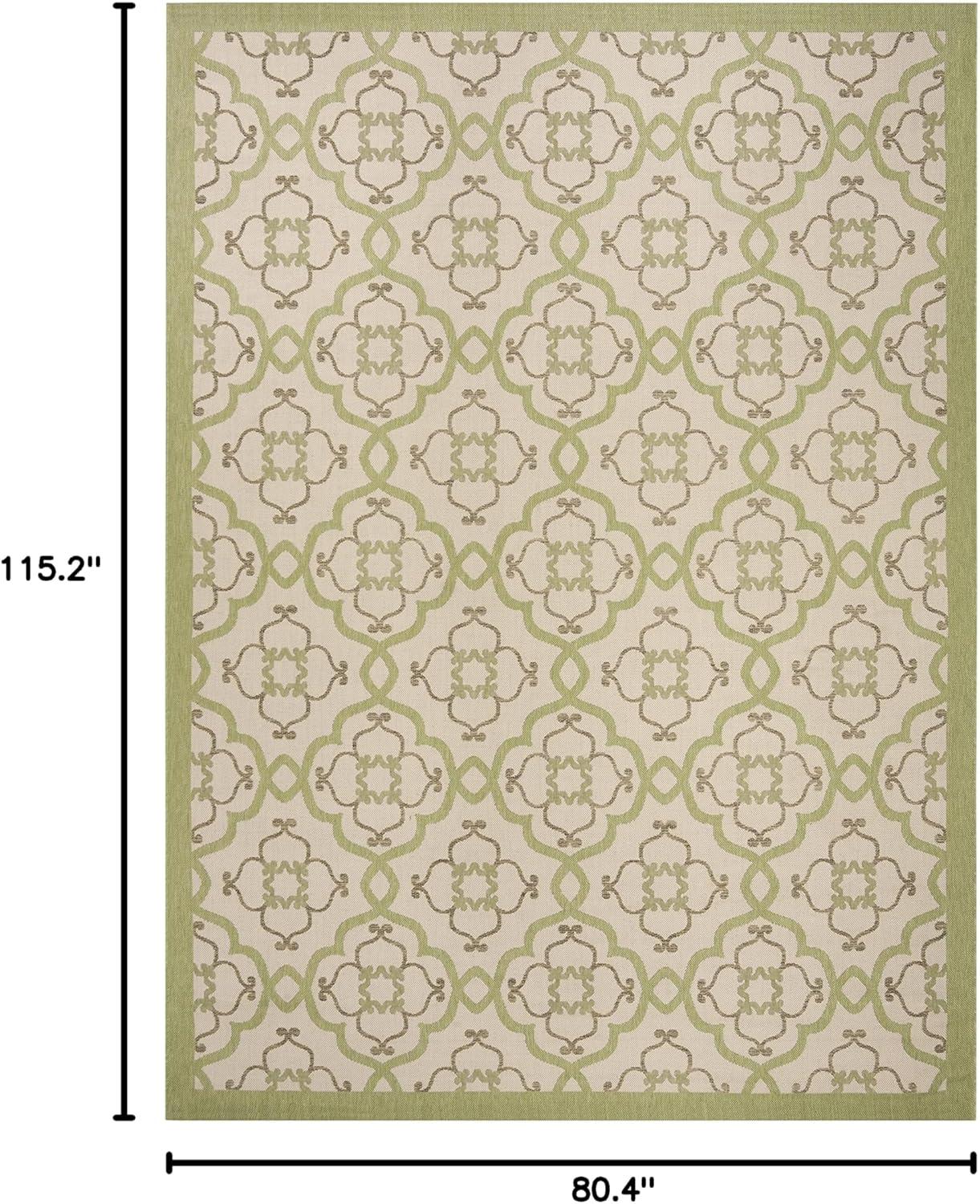 image:imageMartha Stewart x SAFAVIEH Outdoor Area Rug Collection 8 x 112 Beige amp Sweet Pea Weather Resistant amp Washable Ideal for Patio Backyard Mudroom Deck Dining Space MSR4262BeigeSweet Pea