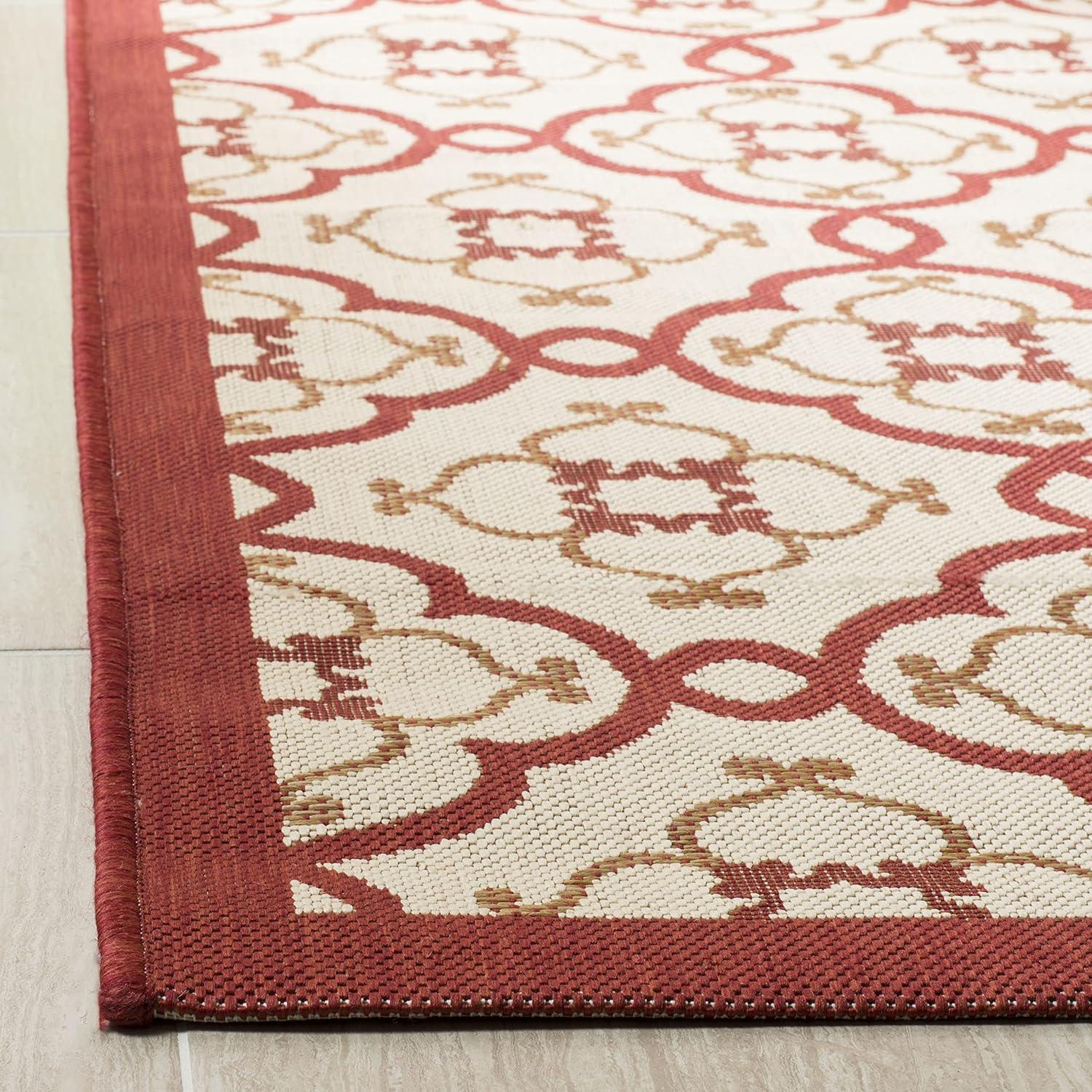 image:imageMartha Stewart x SAFAVIEH Outdoor Area Rug Collection 8 x 112 Beige amp Sweet Pea Weather Resistant amp Washable Ideal for Patio Backyard Mudroom Deck Dining Space MSR4262Bougainvillea