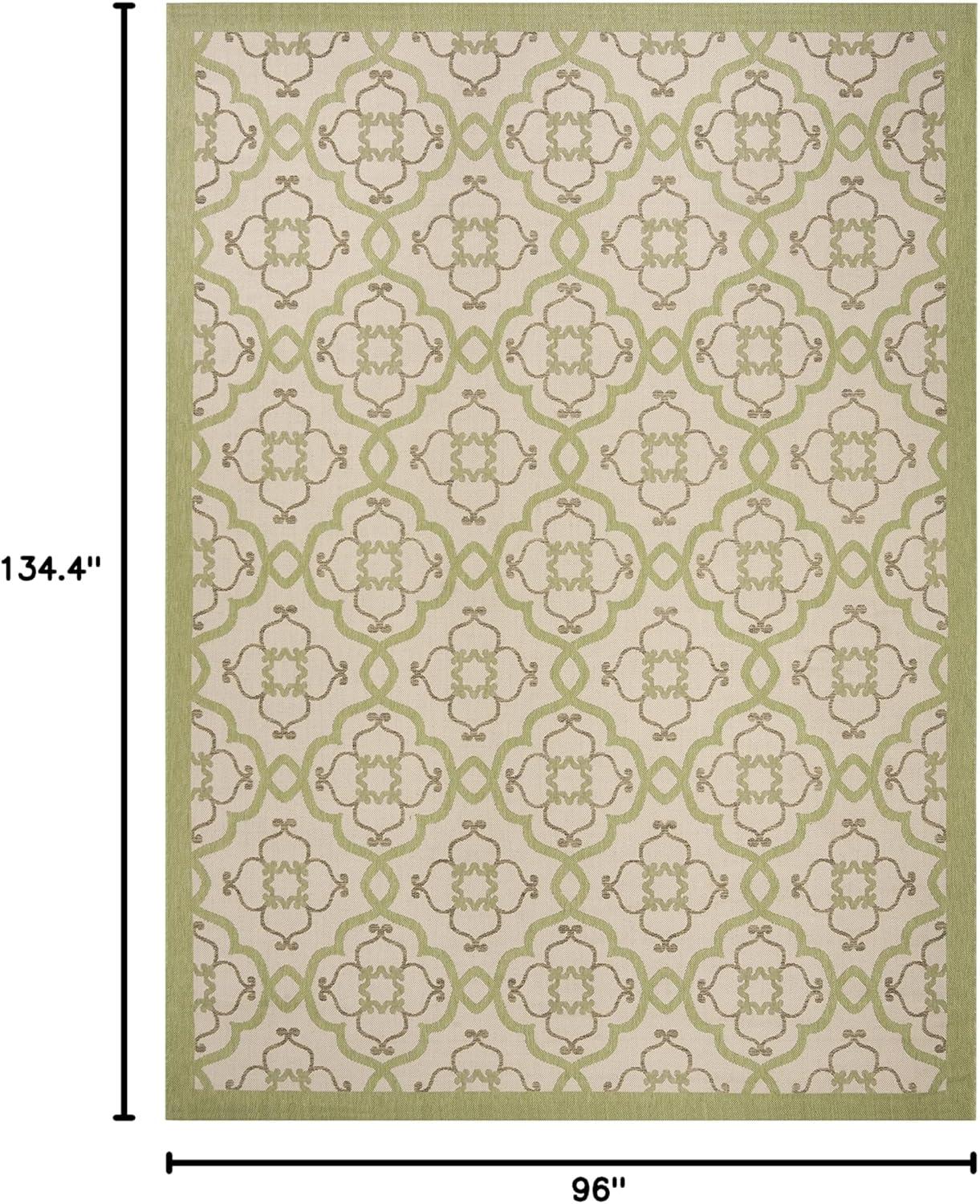 image:imageMartha Stewart x SAFAVIEH Outdoor Area Rug Collection 8 x 112 Beige amp Sweet Pea Weather Resistant amp Washable Ideal for Patio Backyard Mudroom Deck Dining Space MSR4262BeigeSweet Pea