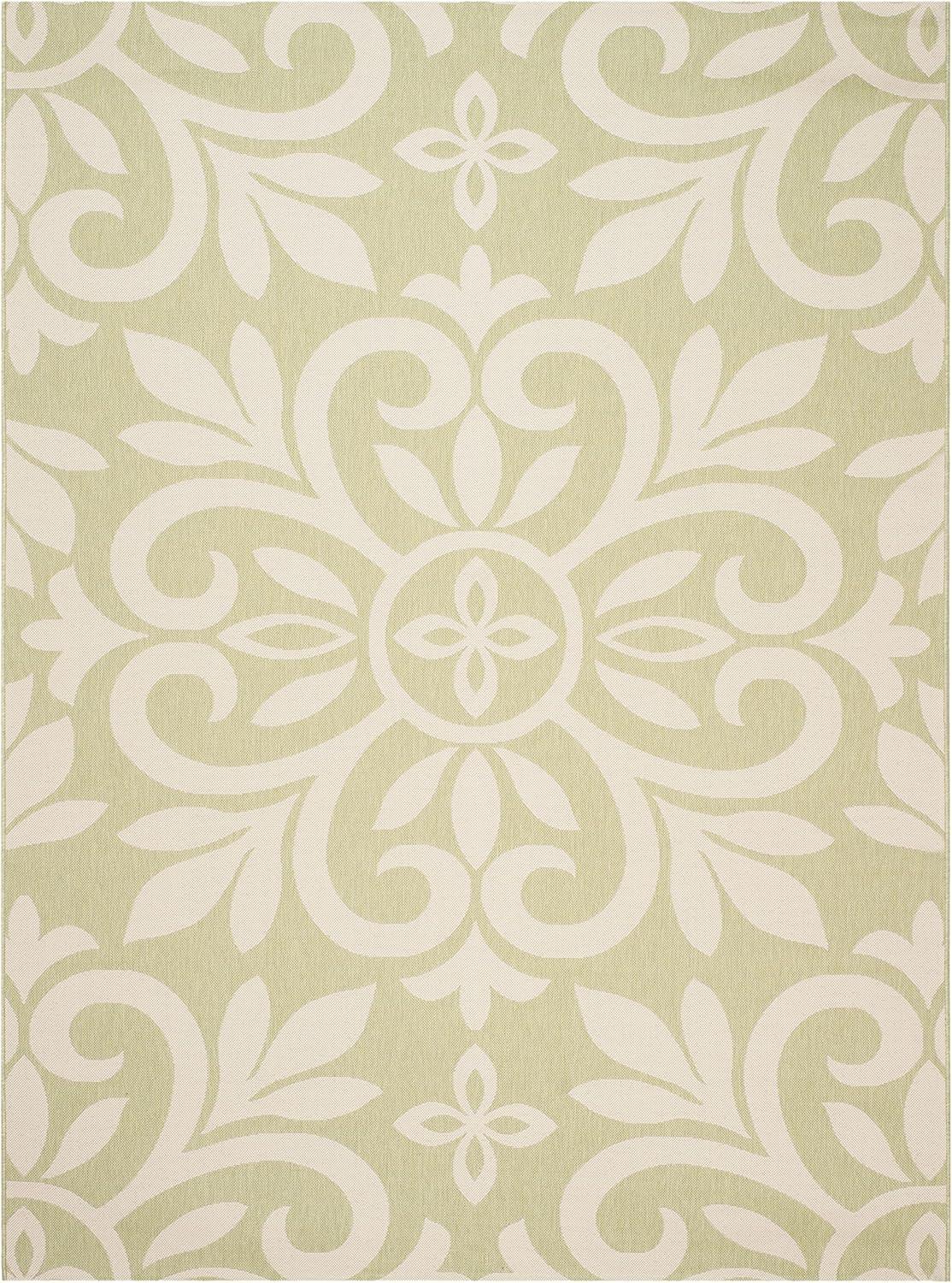 image:imageMartha Stewart x SAFAVIEH Outdoor Area Rug Collection 8 x 112 Cinnamon Stick Weather Resistant amp Washable Ideal for Patio Backyard Mudroom Deck Dining Space MSR4229231Beach Grass