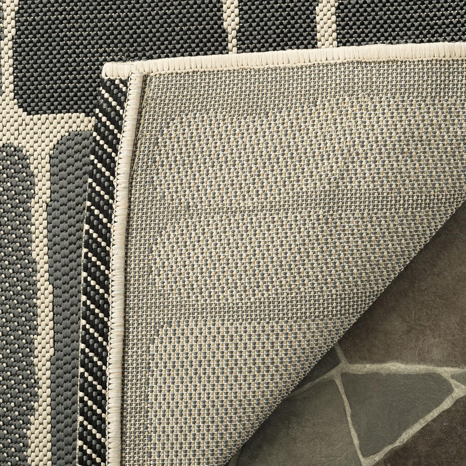 image:imageMartha Stewart x SAFAVIEH Outdoor Area Rug Collection 8 x 112 Cream amp Sweet Pea Weather Resistant amp Washable Ideal for Patio Backyard Mudroom Deck Dining Space MSR4289325BeigeAnthracite