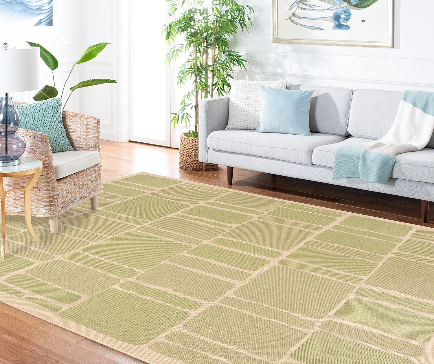 image:imageMartha Stewart x SAFAVIEH Outdoor Area Rug Collection 8 x 112 Cream amp Sweet Pea Weather Resistant amp Washable Ideal for Patio Backyard Mudroom Deck Dining Space MSR4289325CreamSweet Pea