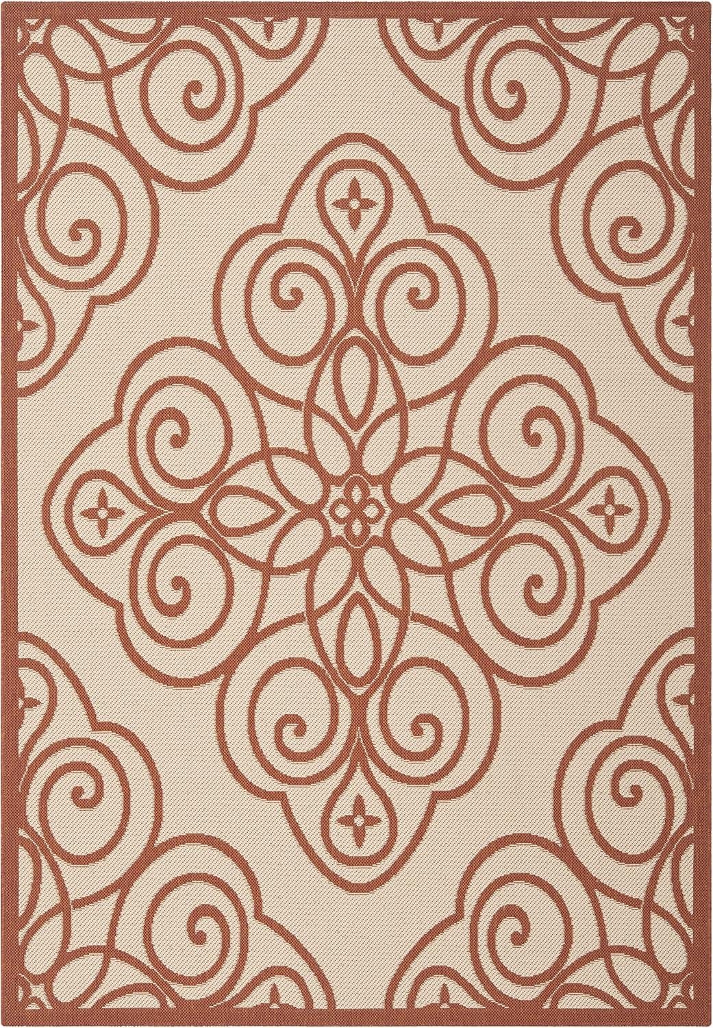 image:imageMartha Stewart x SAFAVIEH Outdoor Area Rug Collection 8 x 112 Lily Pad Weather Resistant amp Washable Ideal for Patio Backyard Mudroom Deck Dining Space MSR4244228Cayenne