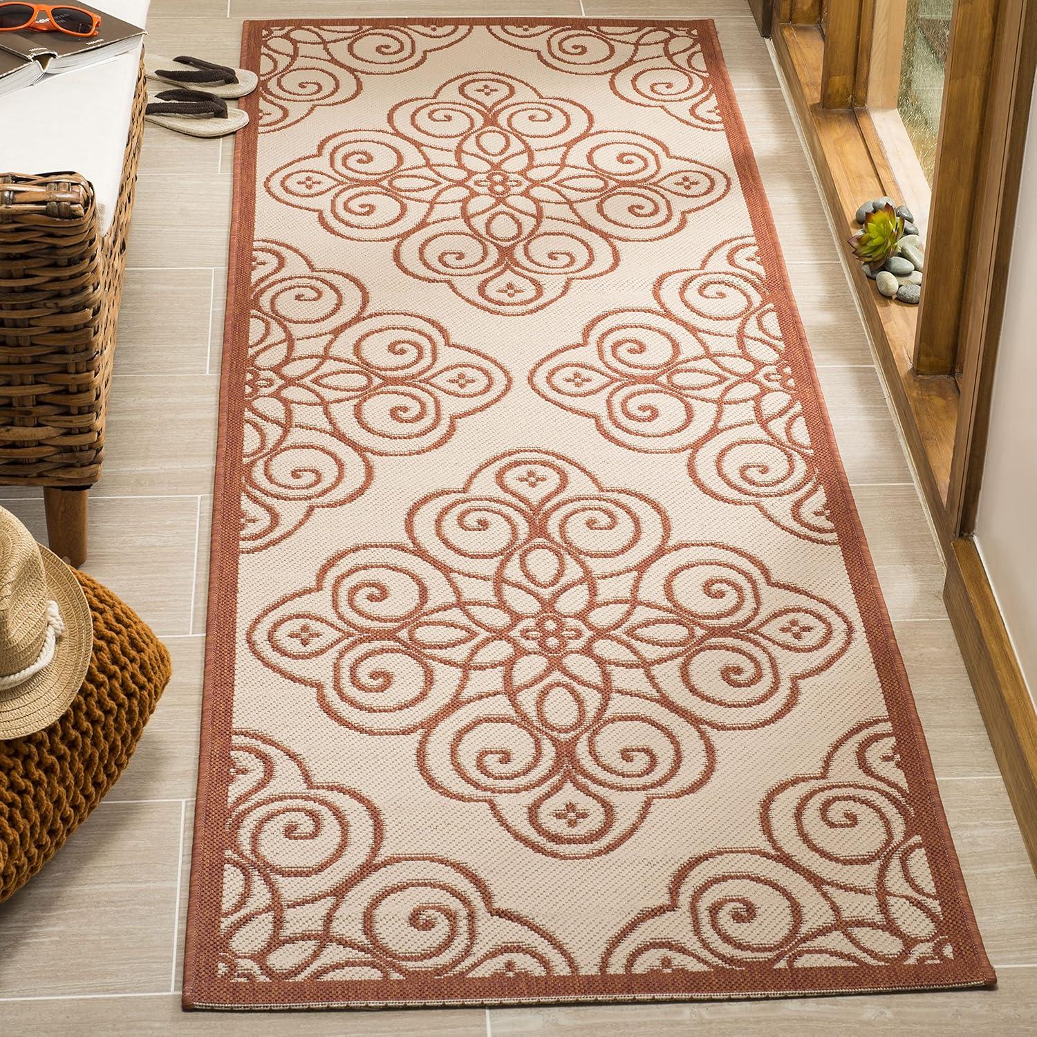 image:imageMartha Stewart x SAFAVIEH Outdoor Area Rug Collection 8 x 112 Lily Pad Weather Resistant amp Washable Ideal for Patio Backyard Mudroom Deck Dining Space MSR4244228Cayenne