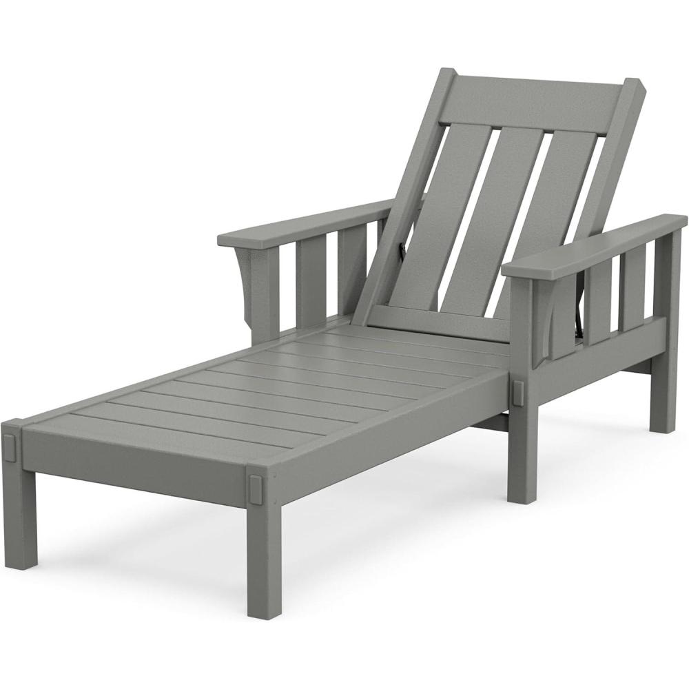 image:imageMartha Stewart by POLYWOOD Acadia Chaise Lounge in MahoganySlate Grey