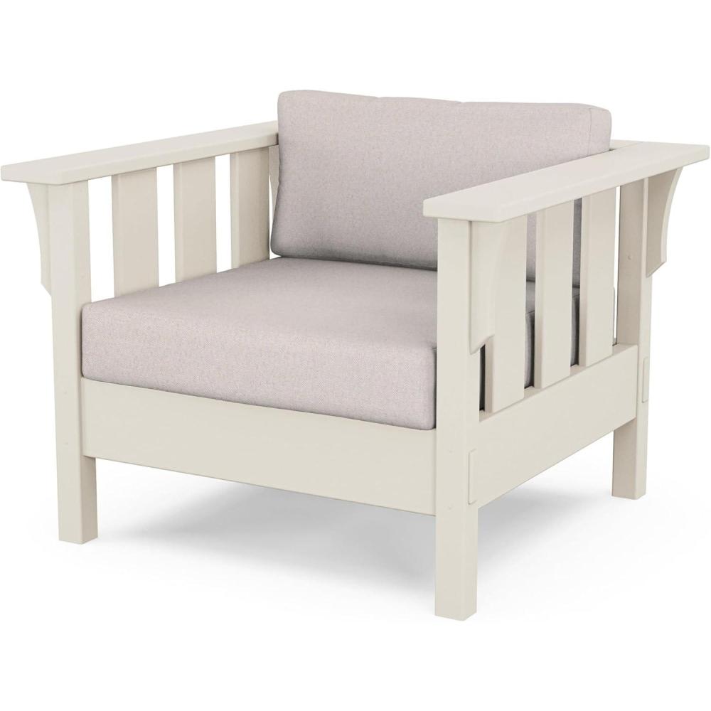 image:imageMartha Stewart by POLYWOOD Acadia Deep Seating Chair in Slate GreyNatural LinenSand Dune Burlap