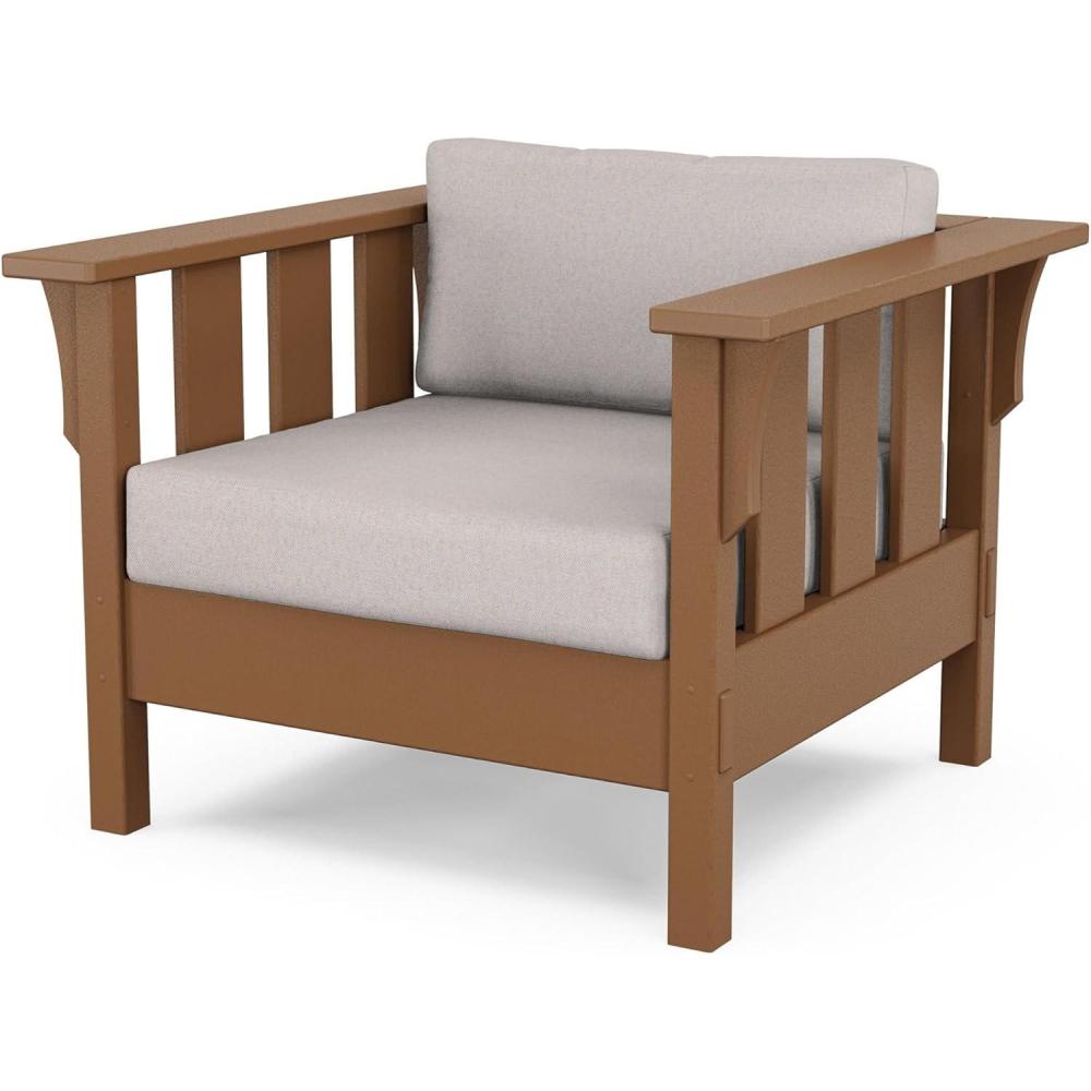 image:imageMartha Stewart by POLYWOOD Acadia Deep Seating Chair in Slate GreyNatural LinenTeak Dune Burlap
