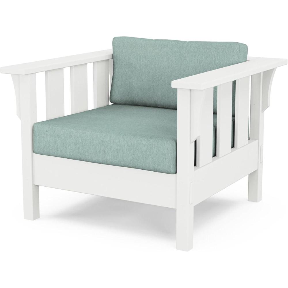 image:imageMartha Stewart by POLYWOOD Acadia Deep Seating Chair in Slate GreyNatural LinenWhite Glacier Spa