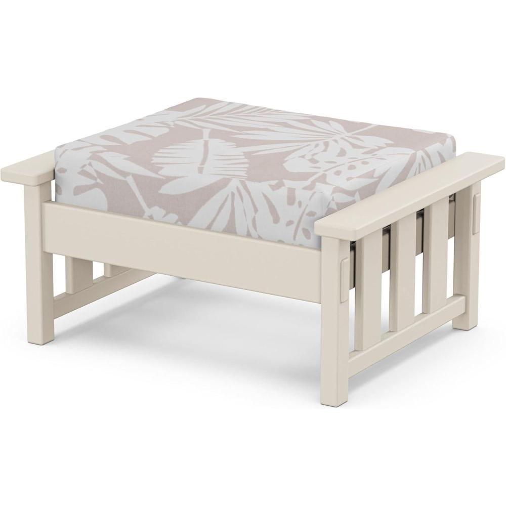 image:imageMartha Stewart by POLYWOOD Acadia Deep Seating Ottoman in Slate GreyMidnight LinenSand Leaf Dune Burlap