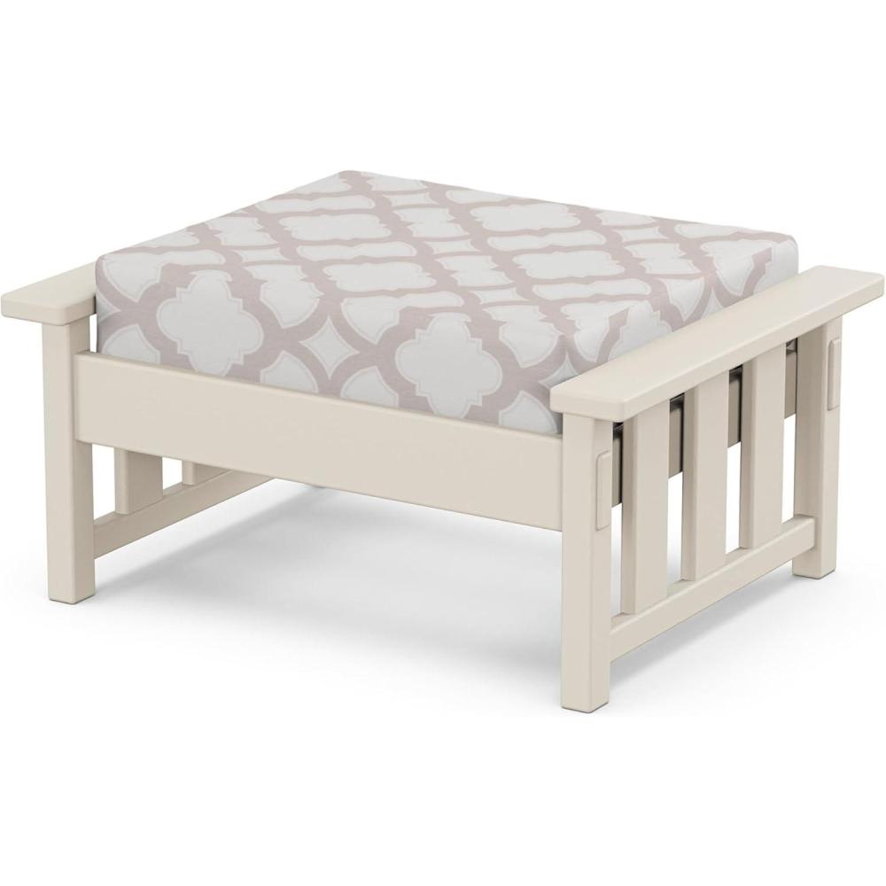image:imageMartha Stewart by POLYWOOD Acadia Deep Seating Ottoman in Slate GreyMidnight LinenSand Trellis Dune Burlap