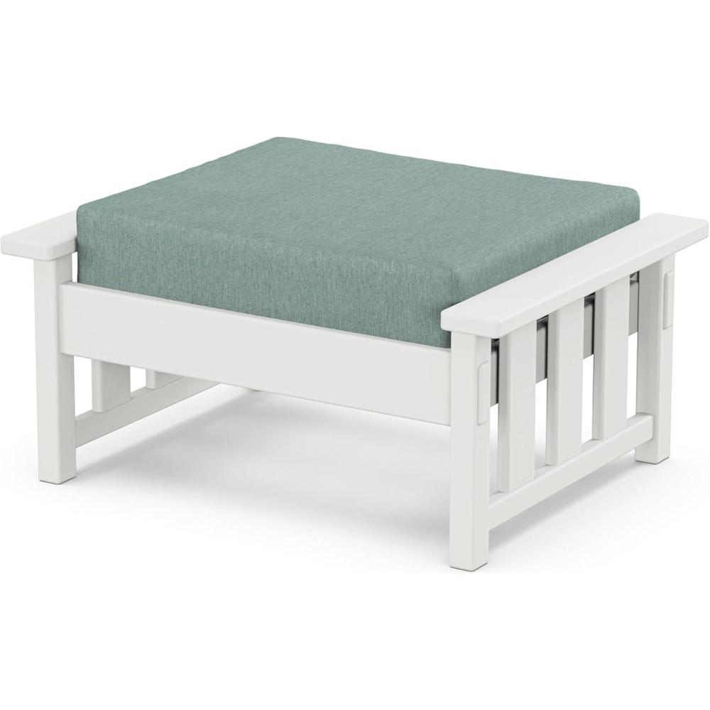 image:imageMartha Stewart by POLYWOOD Acadia Deep Seating Ottoman in Slate GreyMidnight LinenWhite Glacier Spa
